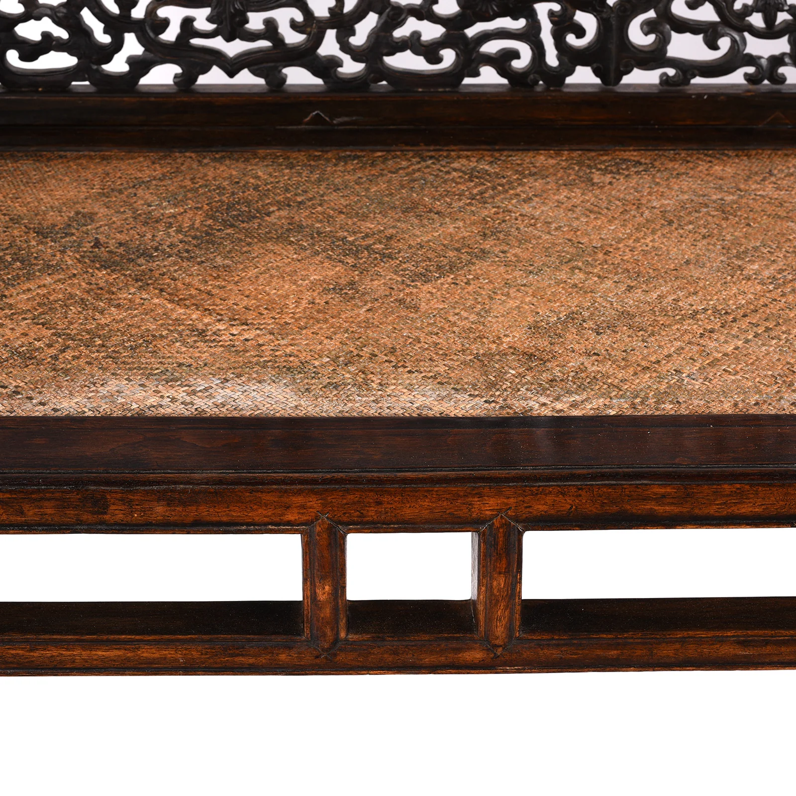 Chinese Caned Bench Qing Dynasty - Ca 1910 - Image 8