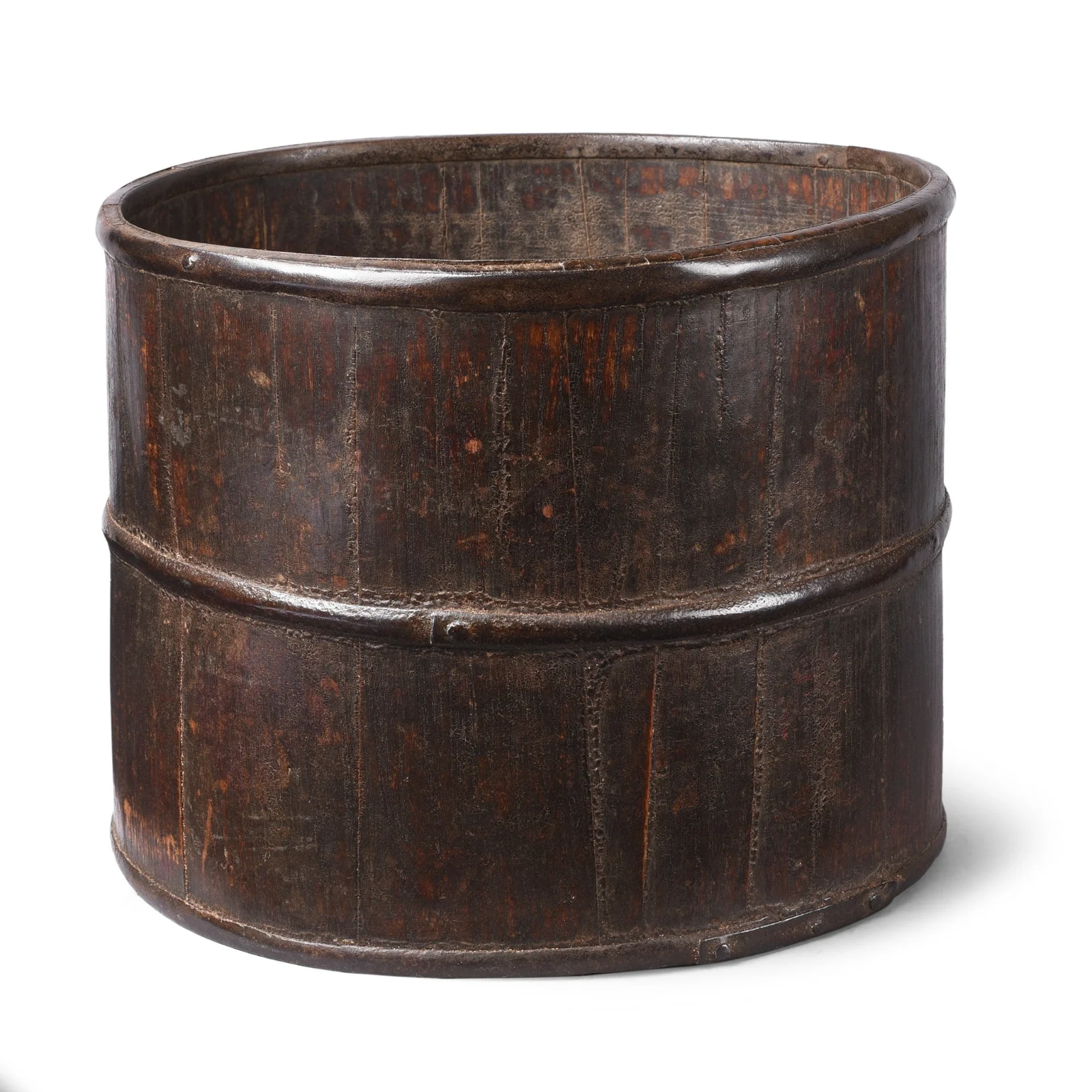 Iron Bound Chinese Dou Rice Measure - Ca 1910