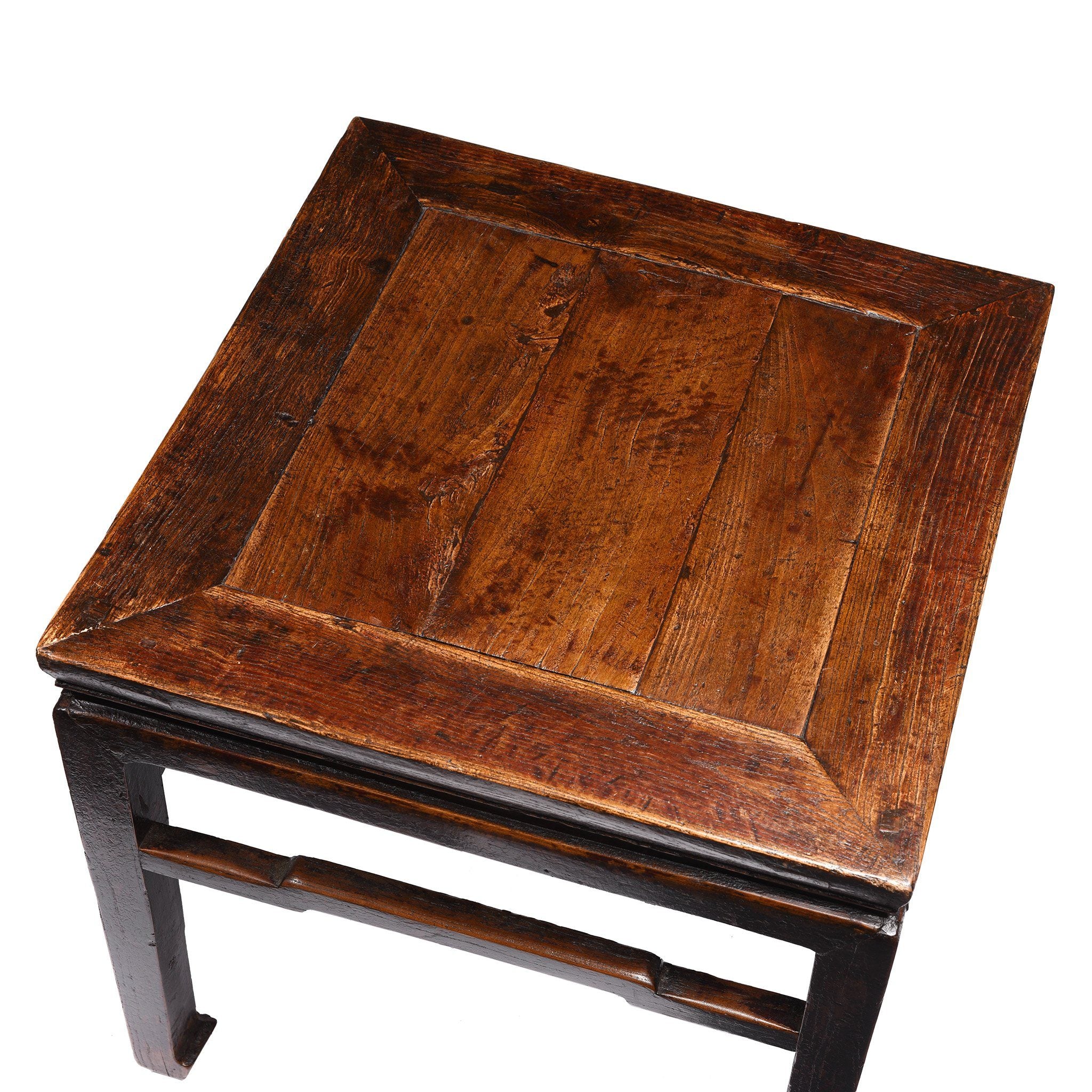 Chinese Elm Square Side Tables - 19thC - Image 10