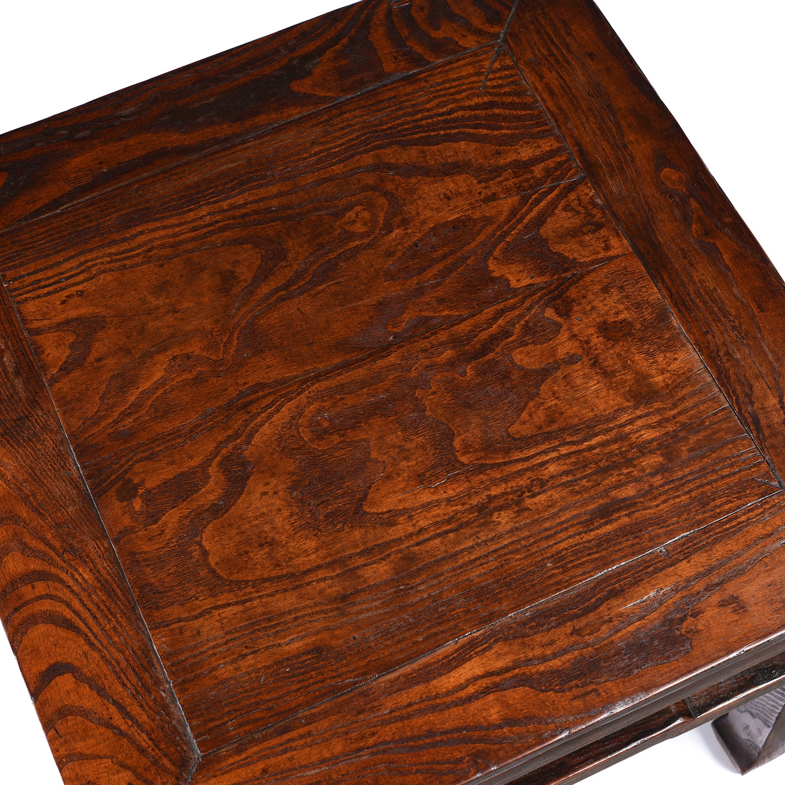 Chinese Elm Square Side Table - Ca 1920's - Image 4
