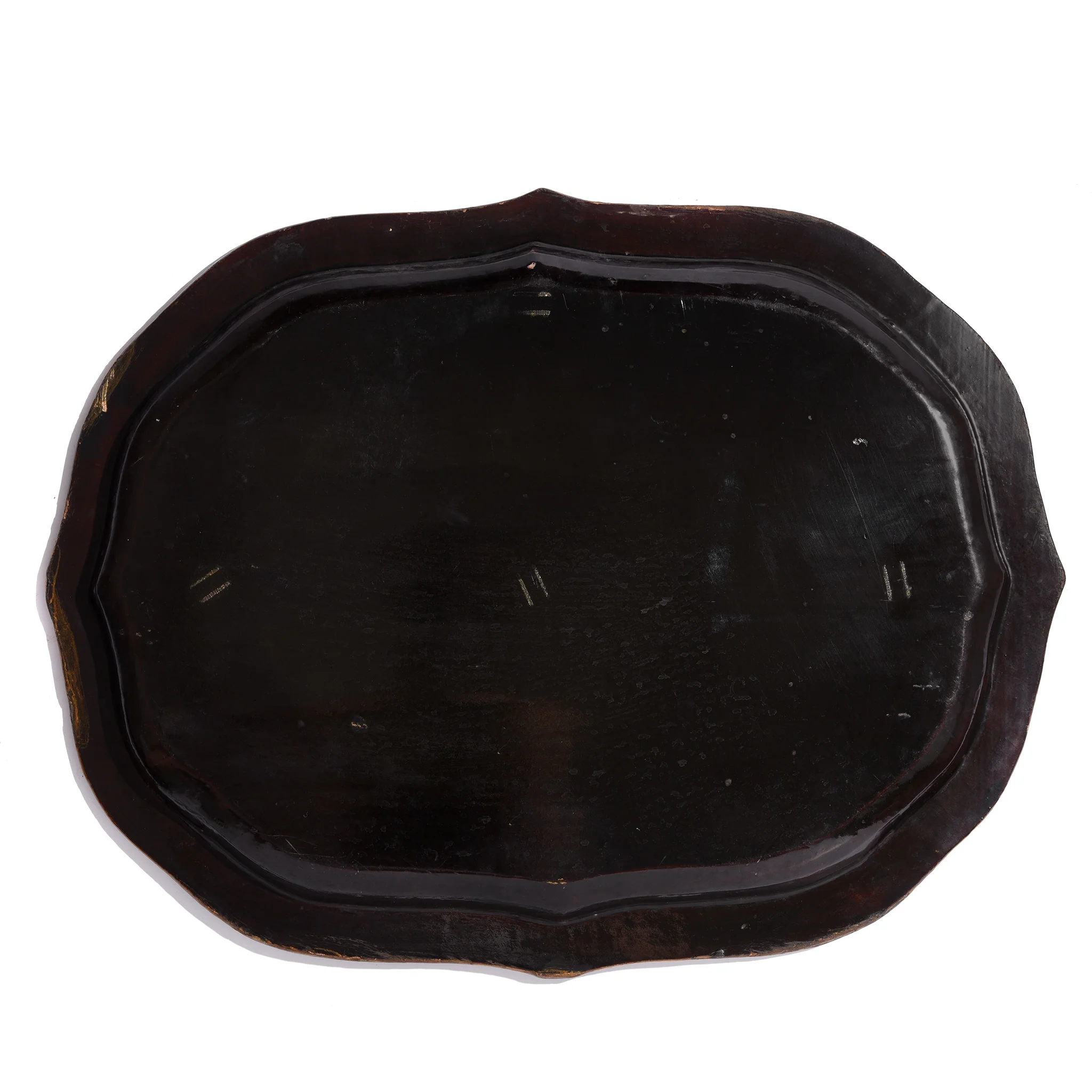 Chinese Export Black Lacquer Papiermache Tray - Early 19thC - Image 4