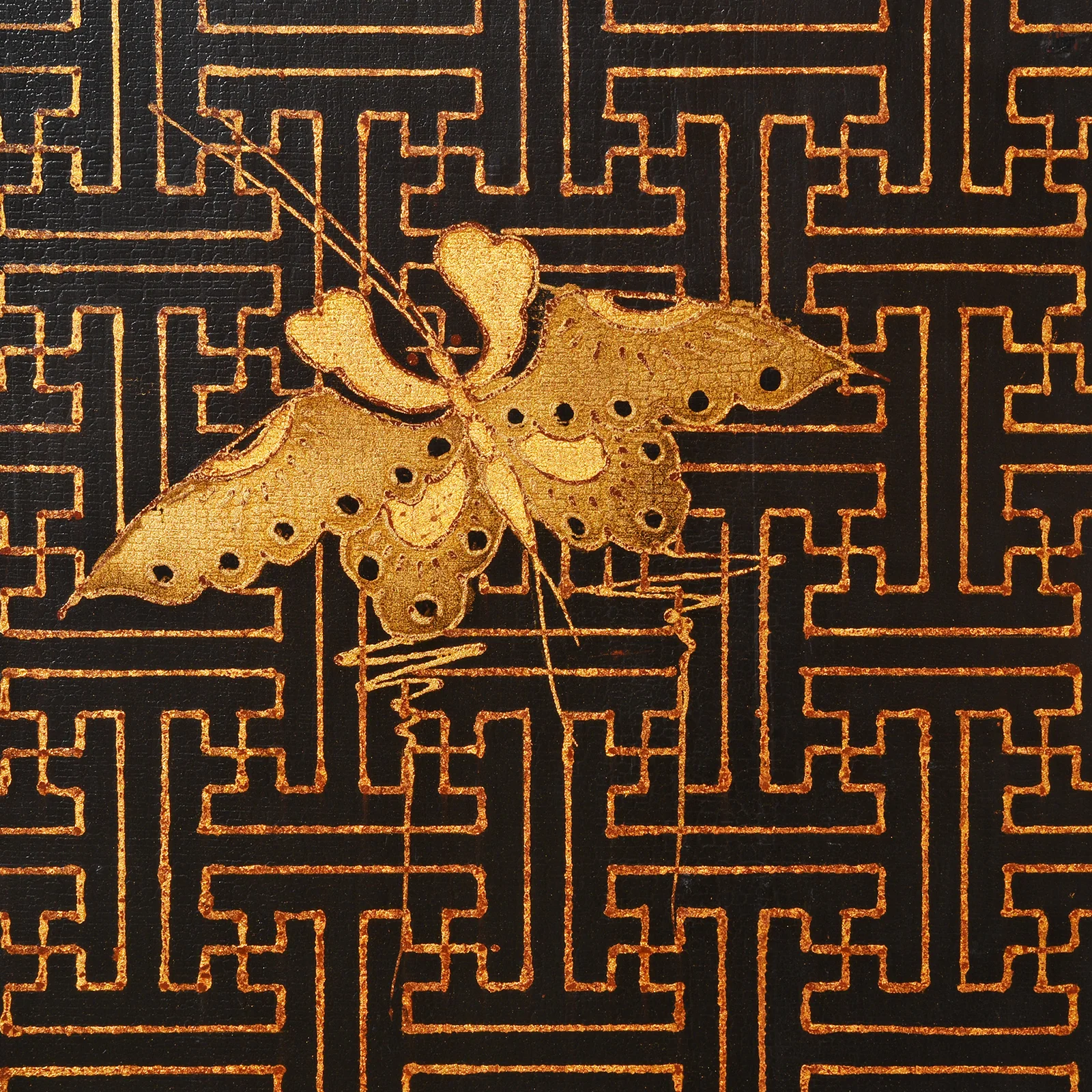 Chinese Black Lacquer Folding Screen - Ca 1980 - Image 11