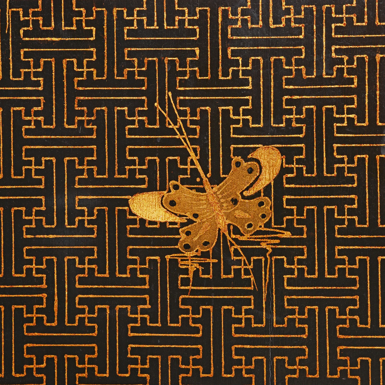 Chinese Black Lacquer Folding Screen - Ca 1980 - Image 13