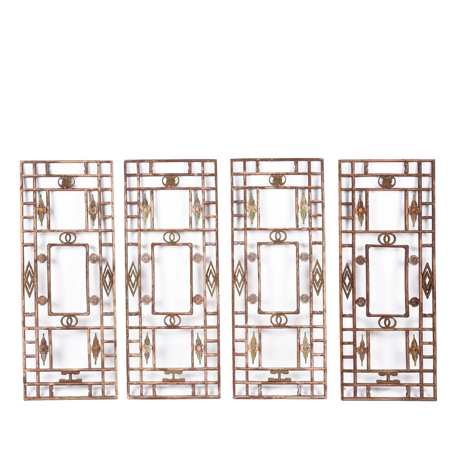 Chinese Painted Window Screen Panel From Shanxi - 19th Century - Image 3
