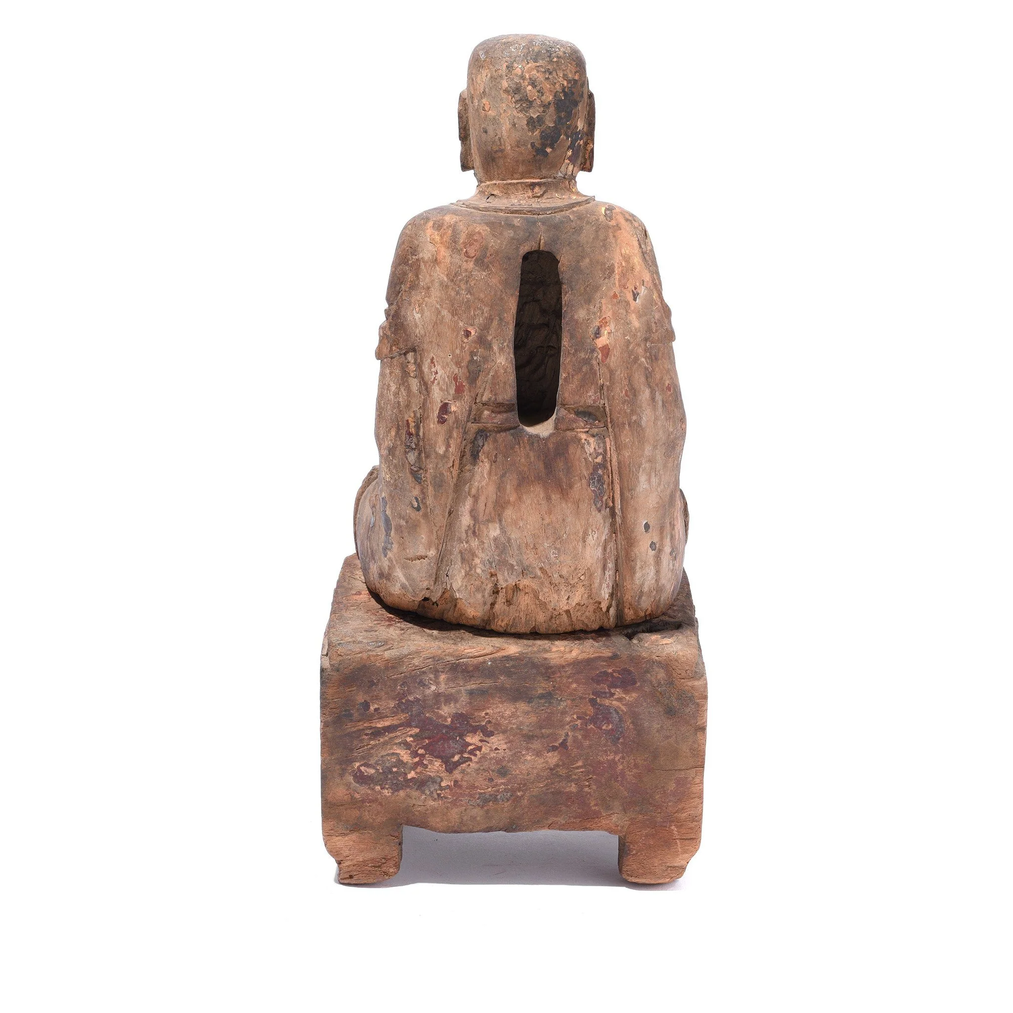 Chinese Polychrome Wood Figure of Buddha - 17thC - Image 5