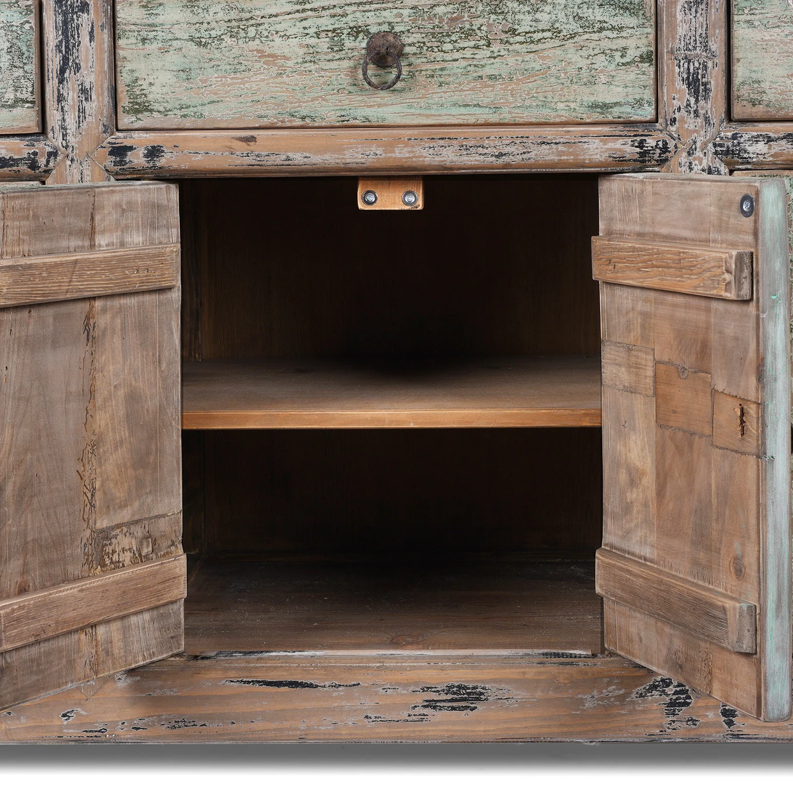 Green & Black Painted Sideboard - Old Pine - Image 5