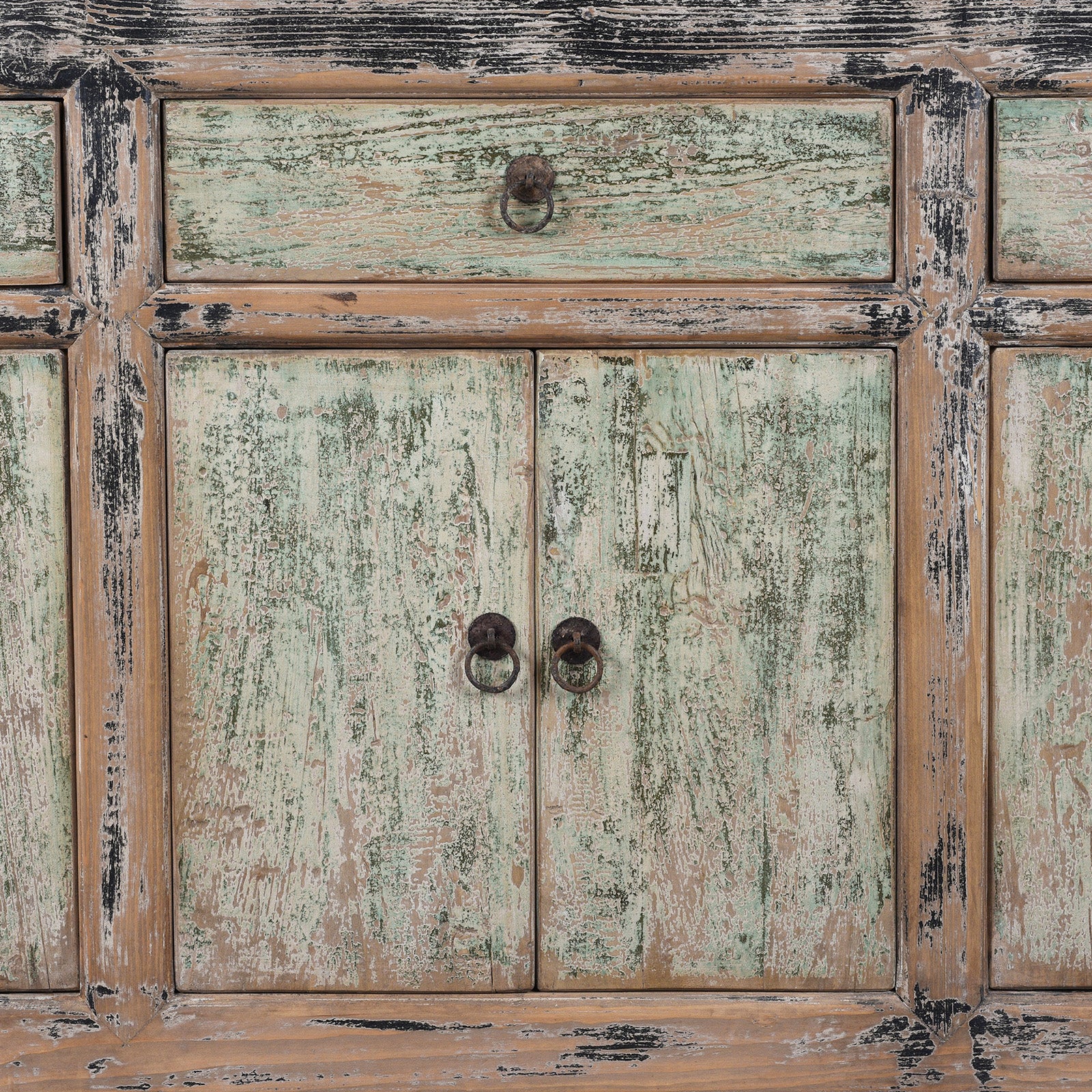 Green & Black Painted Sideboard - Old Pine - Image 8