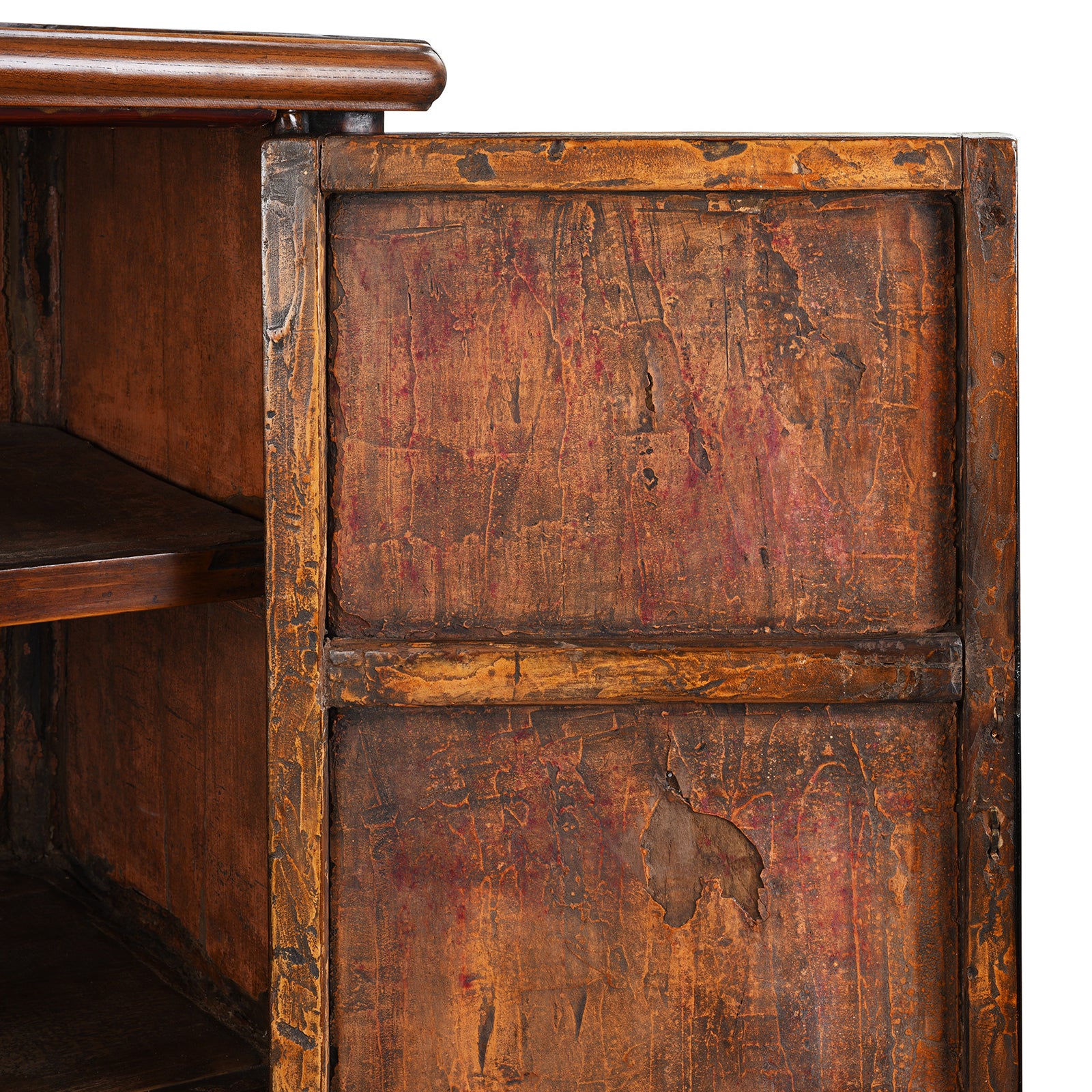 Chinese Red Elm Tapered Cabinet - Qing Dynasty - Image 8