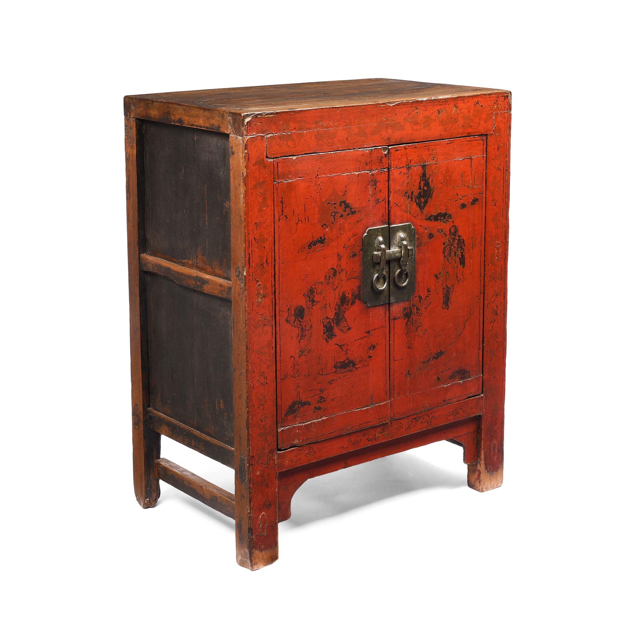 Chinese Red Lacquer Bedside Cabinet - 19thC - Image 9