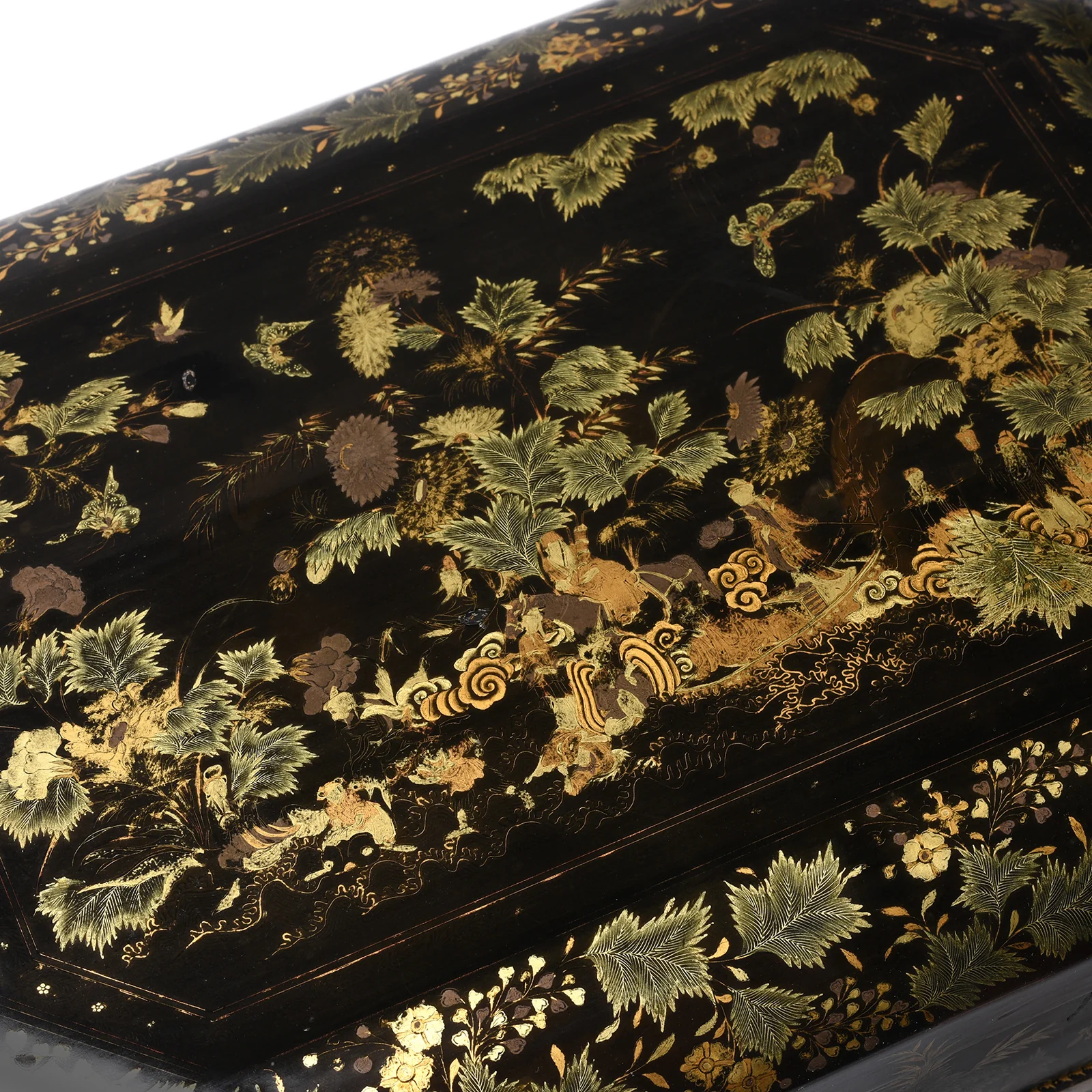 Canton Export Lacquer Sewing Box - Qing Dynasty Early 19thC - Image 9
