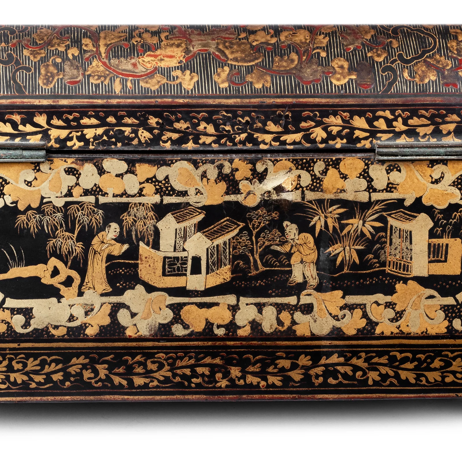 Canton Export Black Lacquer Sewing Box - Qing Dynasty - Image 14