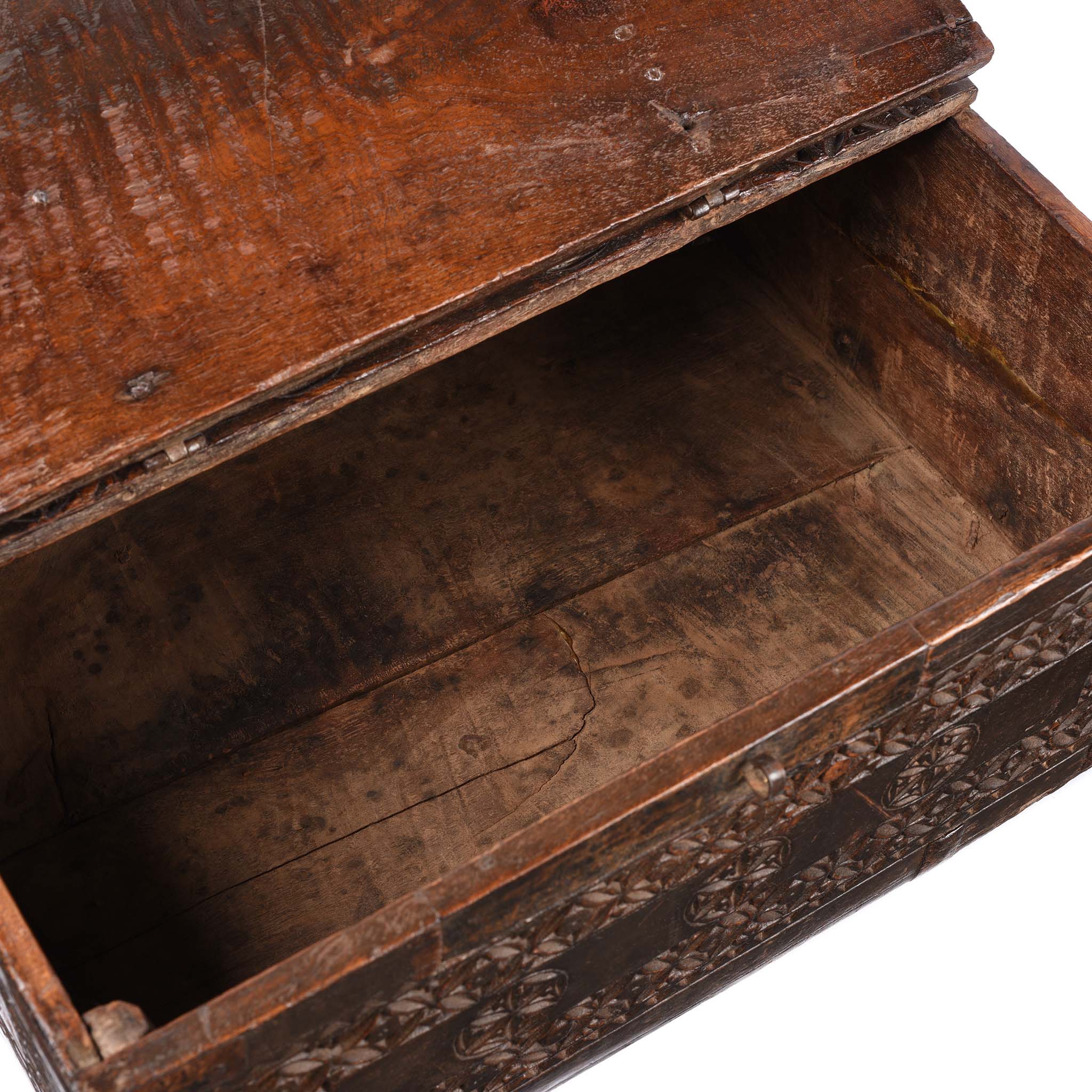 Chip Carved Indian Merchants Box From Rajasthan - 19thC - Image 5