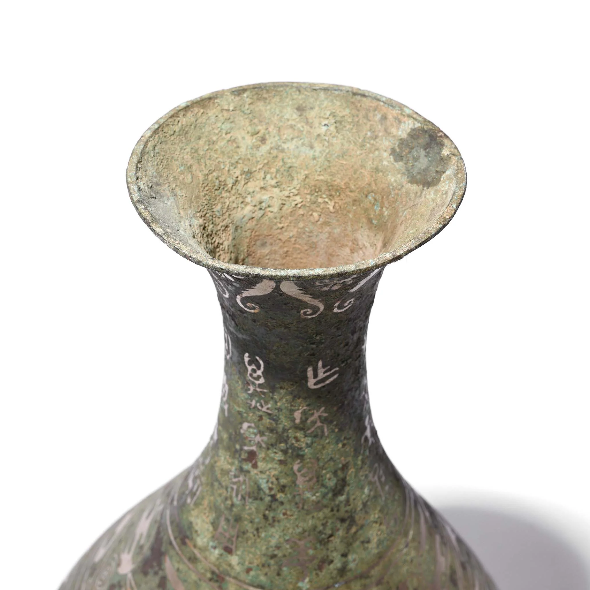 Ding Bronze Vase - With Silver Inlay - Image 3