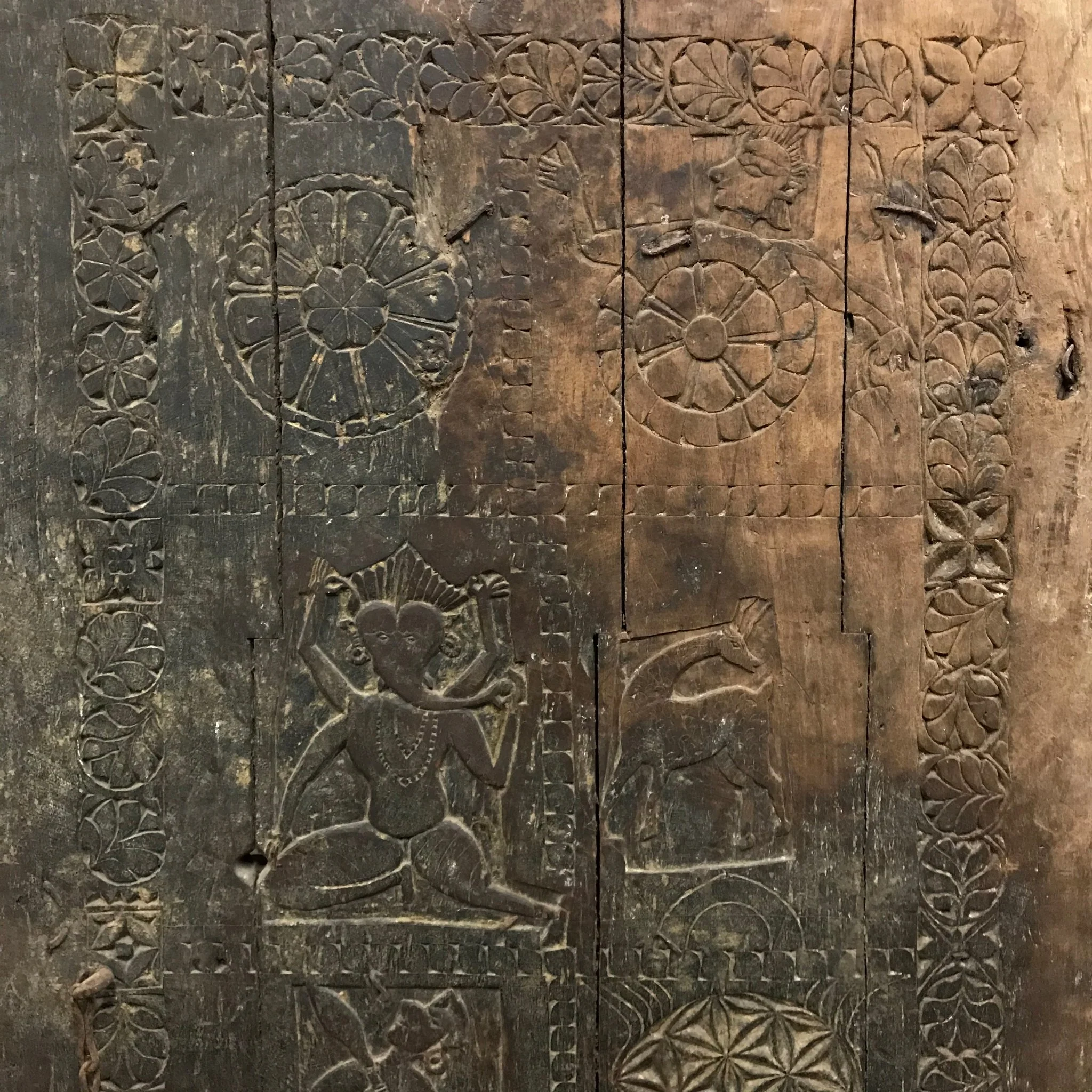 Tribal Elephant Window Shutter From Maharastra - 19thC - Image 2