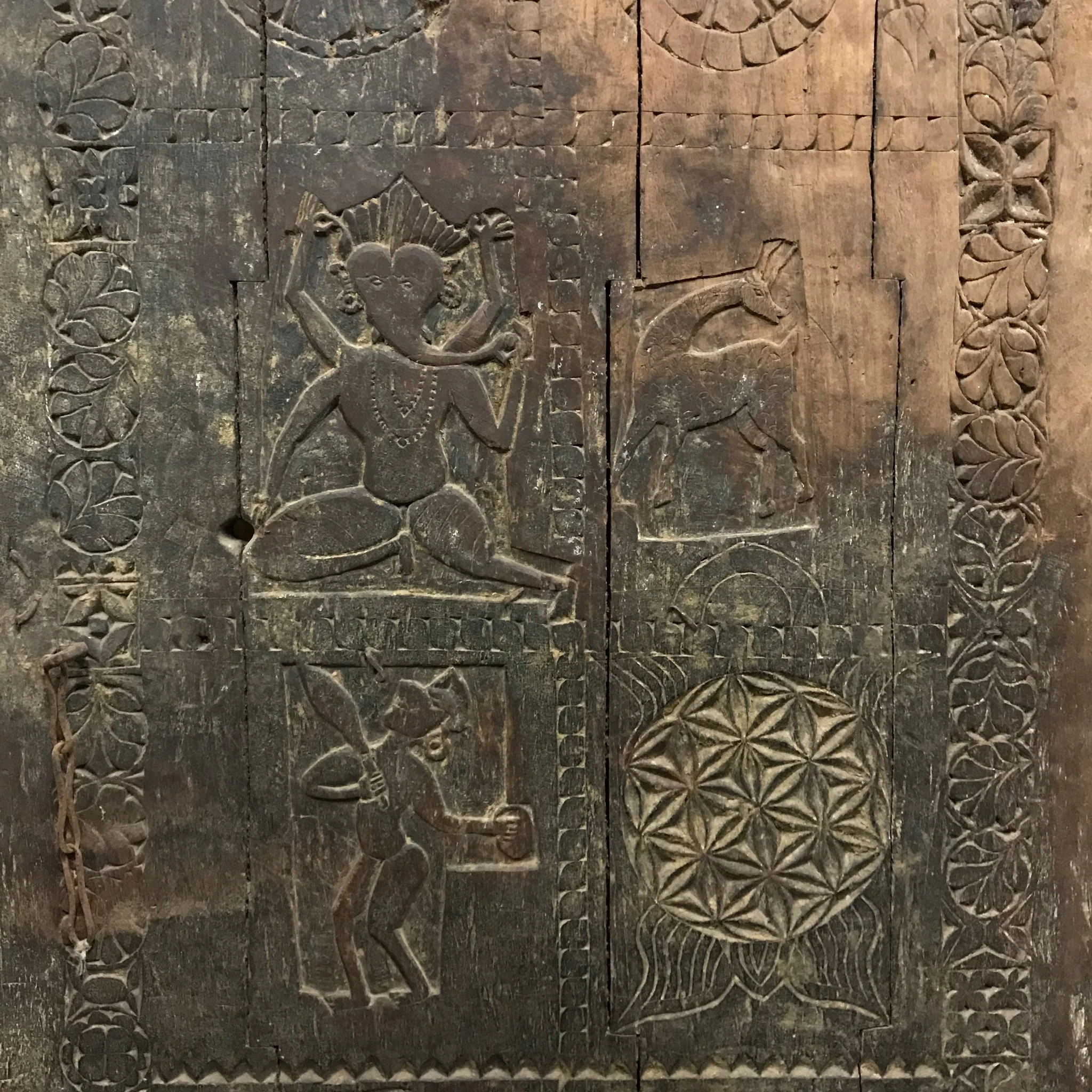 Tribal Elephant Window Shutter From Maharastra - 19thC - Image 3