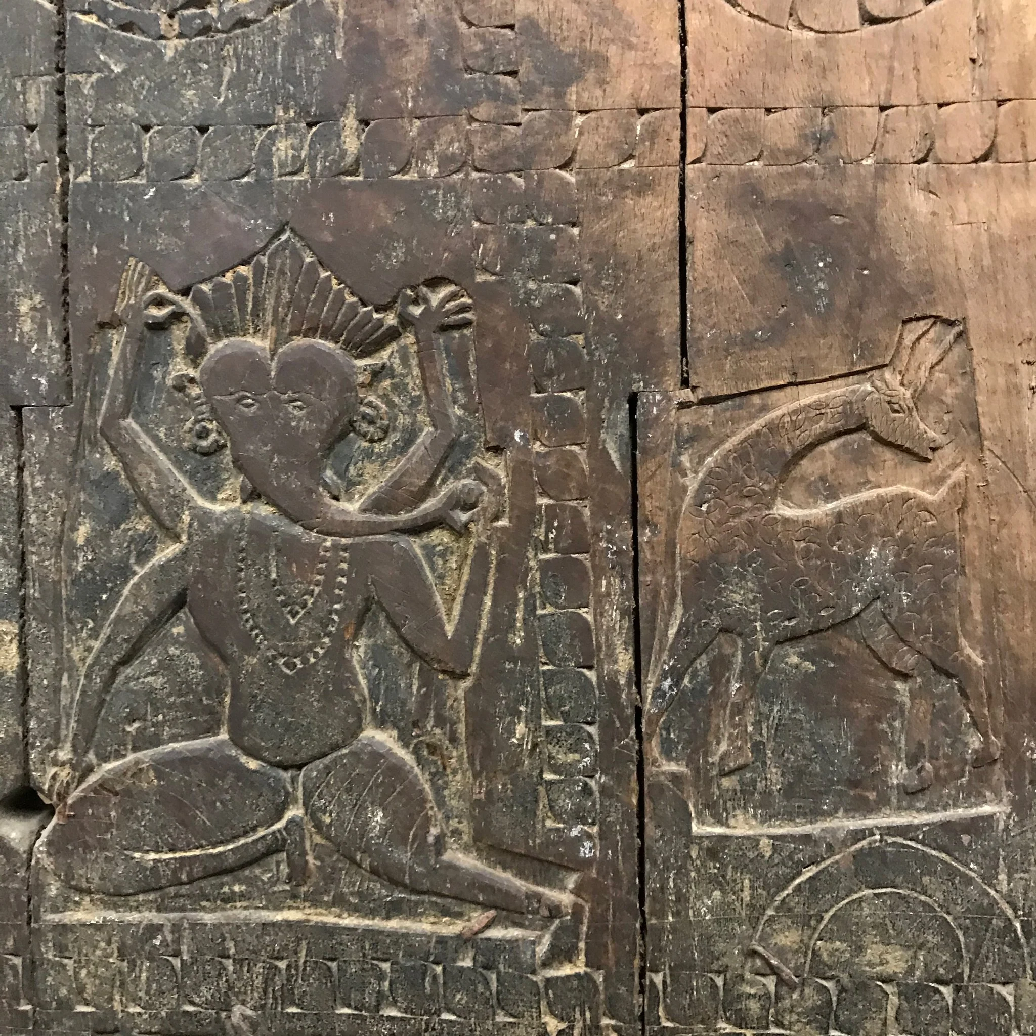 Tribal Elephant Window Shutter From Maharastra - 19thC - Image 4