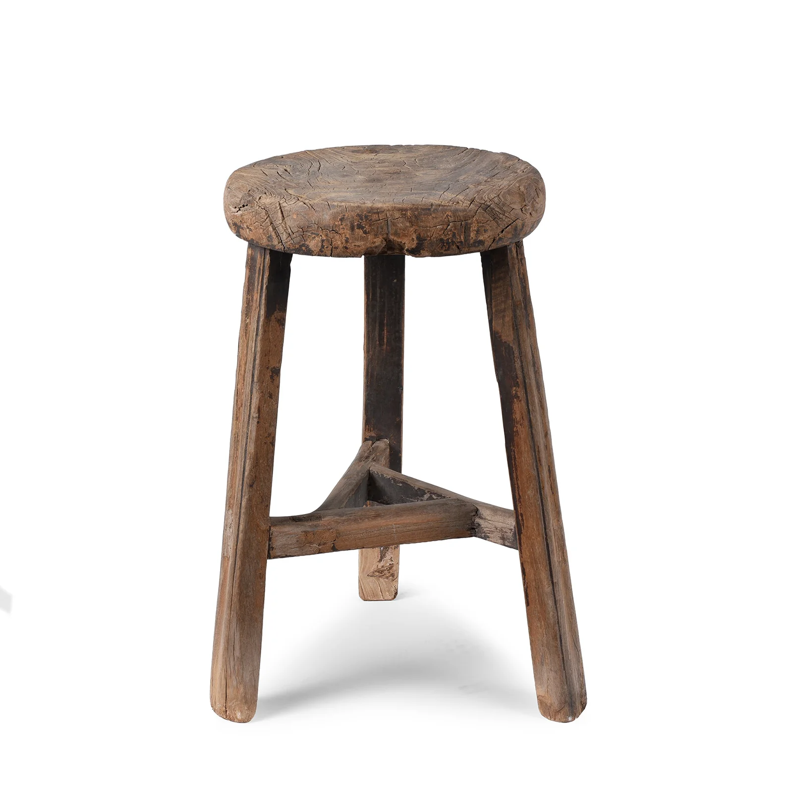 Farmers Milking Stool From Shanxi Province - Ca 1900