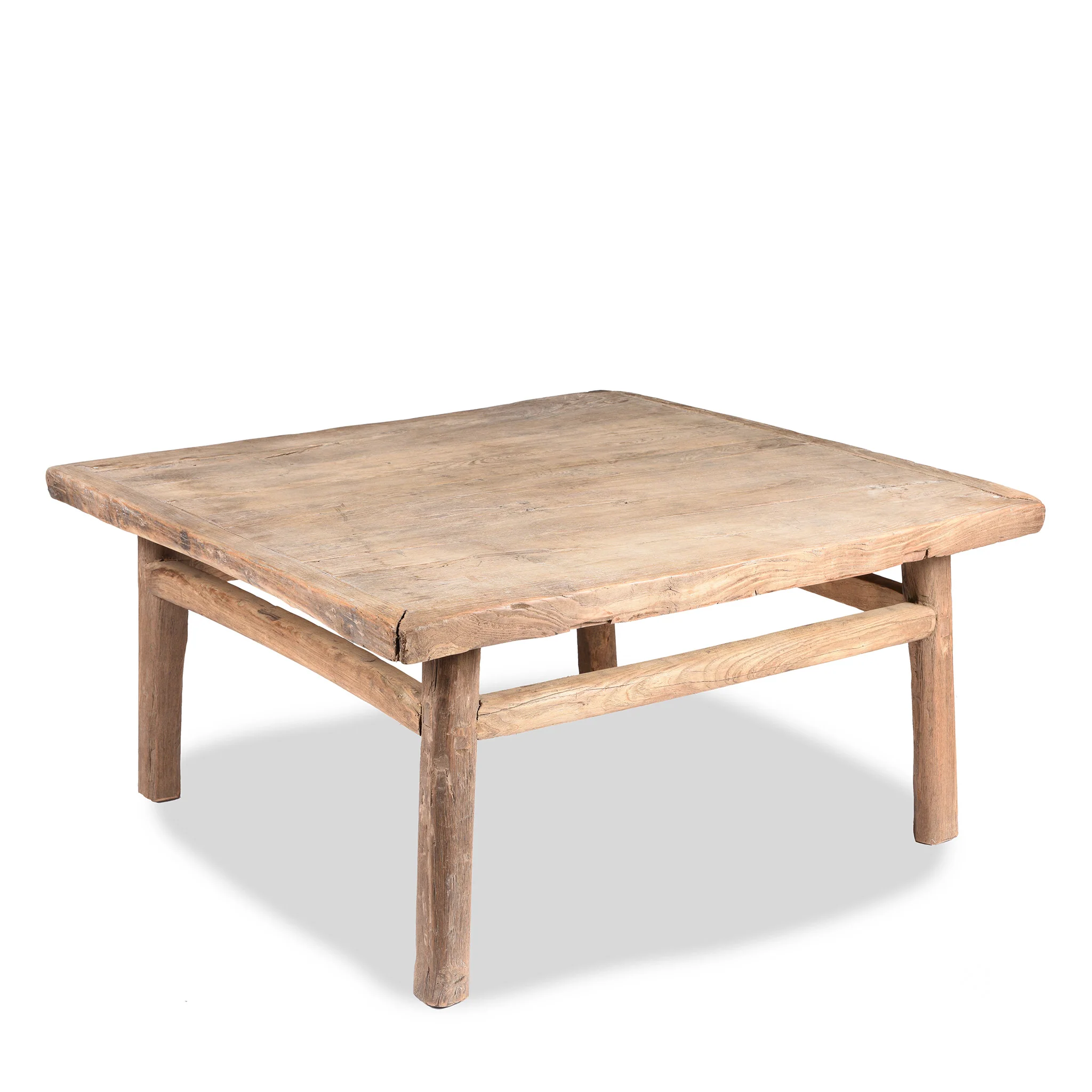 Square Bleached Elm Coffee Table From Shanxi - 19thC - Image 2