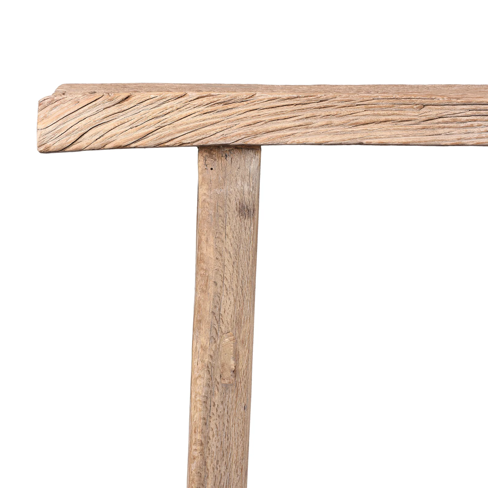 Bleached Reclaimed Elm Farmhouse Console Table - Image 2