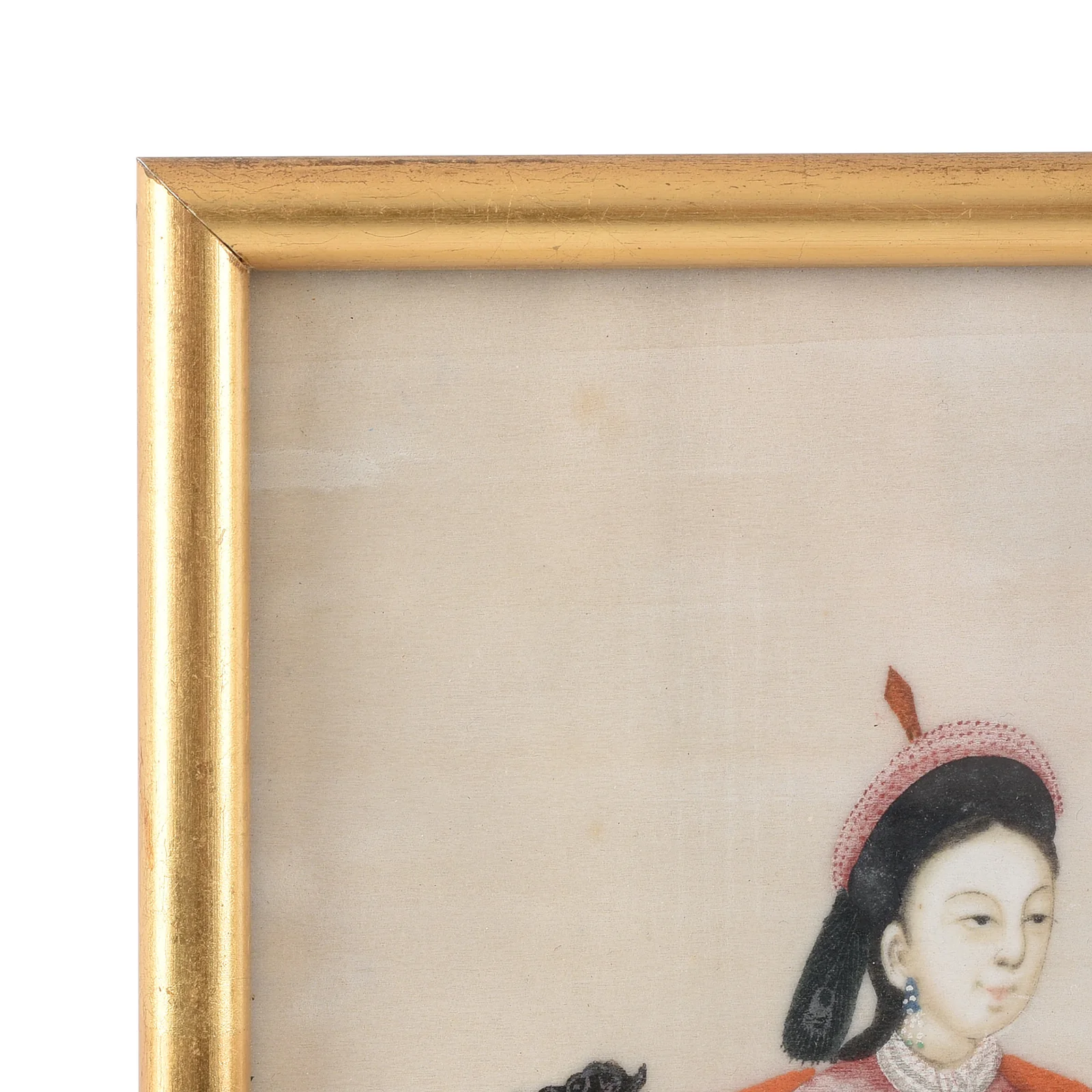 Framed Watercolour Painting of A Dignitary on Pith Paper - 19th Century - Image 3