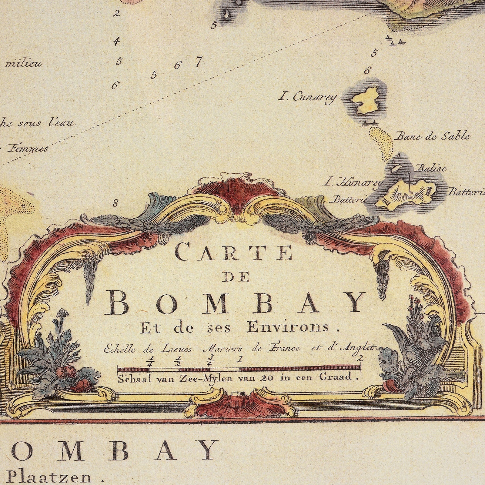 Framed Indian Map Print - Bombay - Image 4