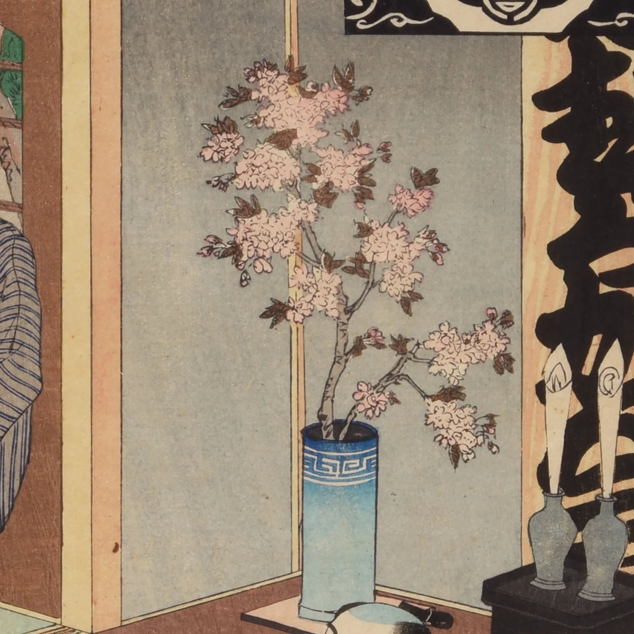 Framed Japanese Woodblock Print By Ginko - 19thC - Image 5