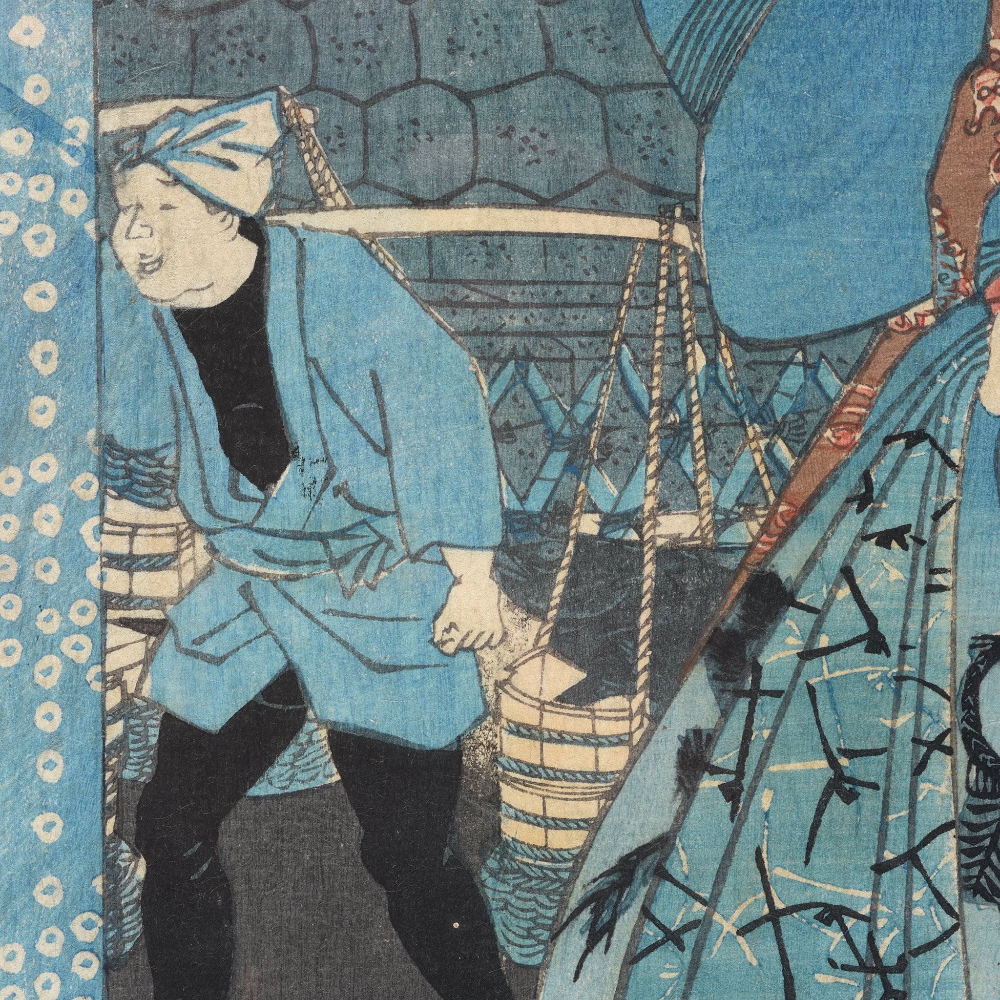Framed Japanese Woodblock Print - Meiji Period - Image 5
