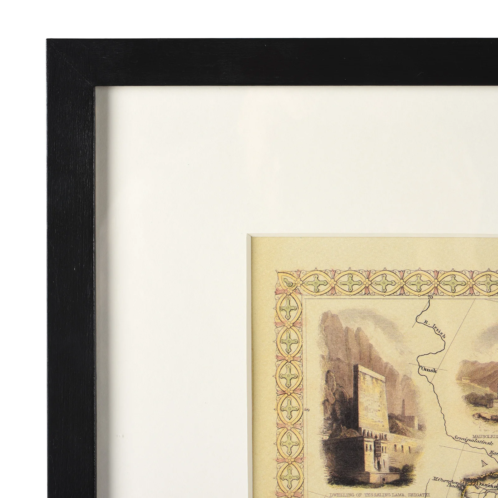 Framed Map Print of Tibet, Mongolia & Mandchouria - Image 3