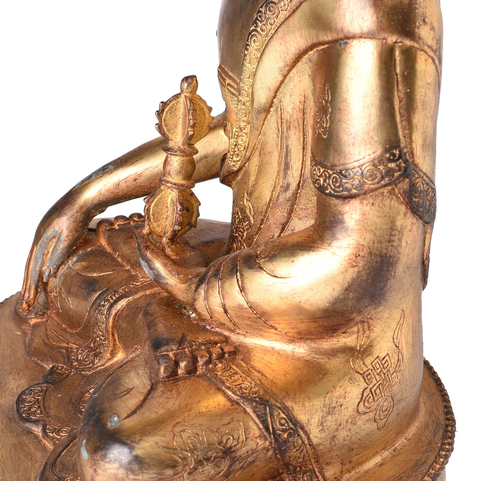 Gilded Bronze Buddha Statue - Bhumisparsha Mudra - Image 8
