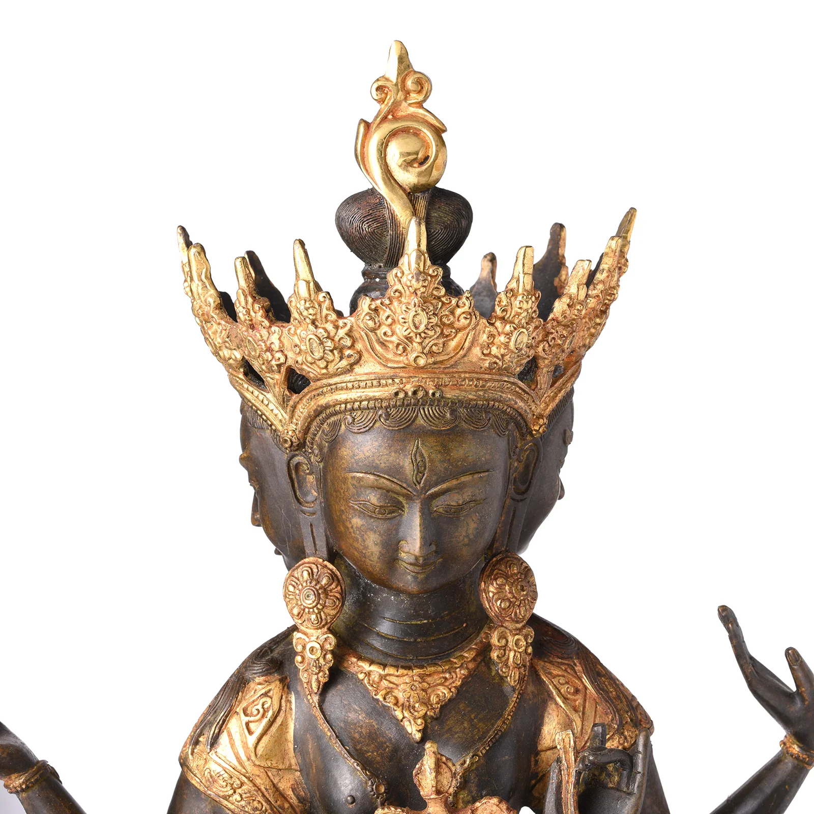 Gilded Statue of Usnisavijaya - Buddha of Longevity - Image 2