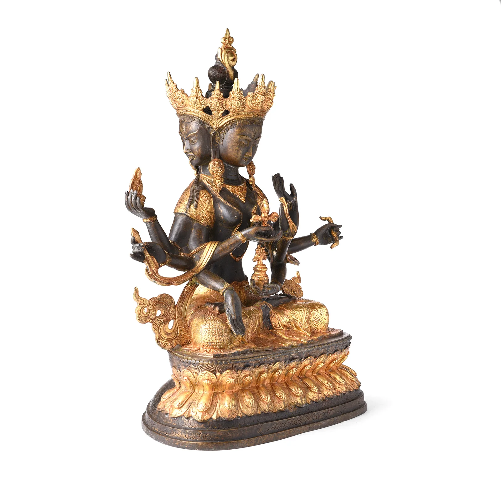 Gilded Statue of Usnisavijaya - Buddha of Longevity - Image 3