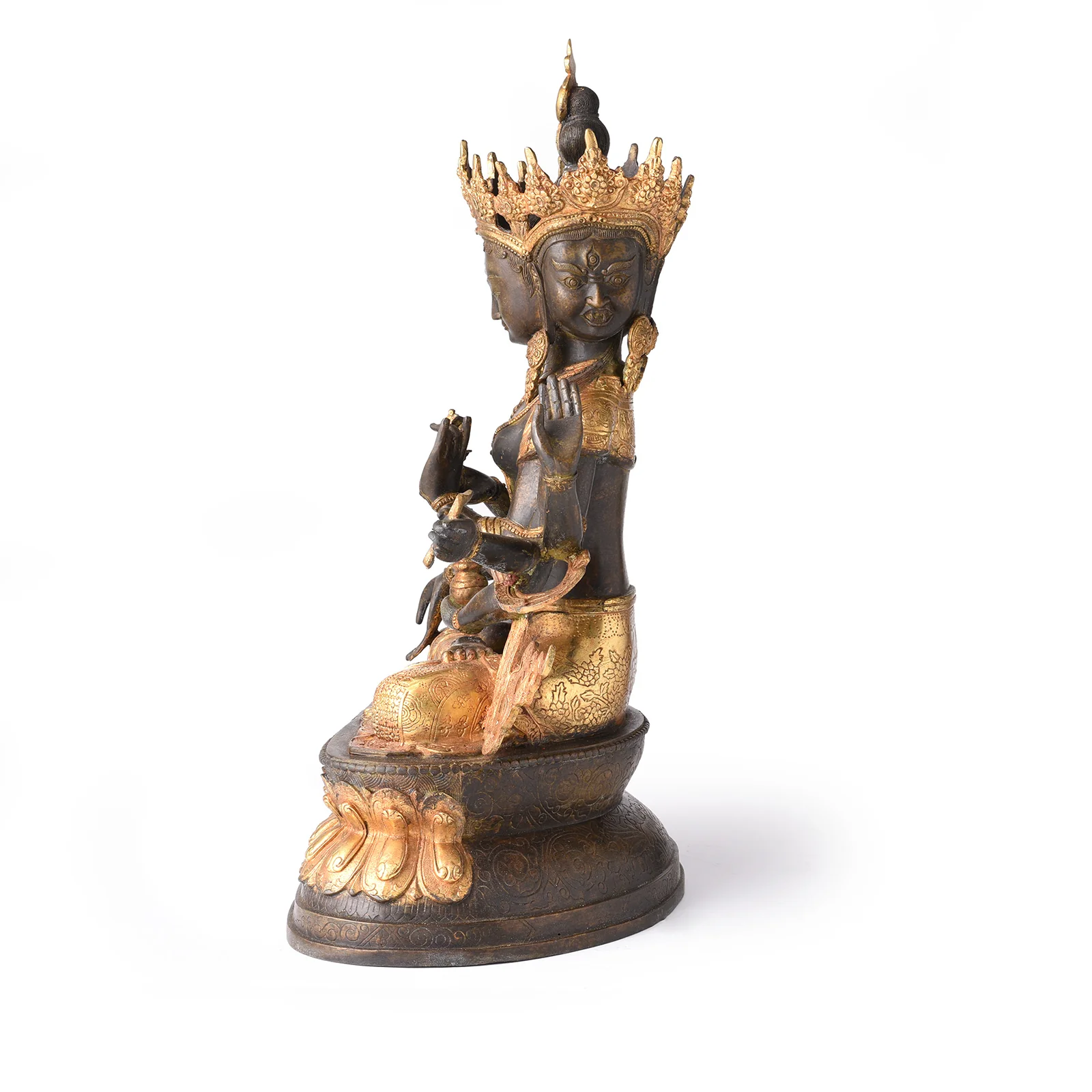 Gilded Statue of Usnisavijaya - Buddha of Longevity - Image 4