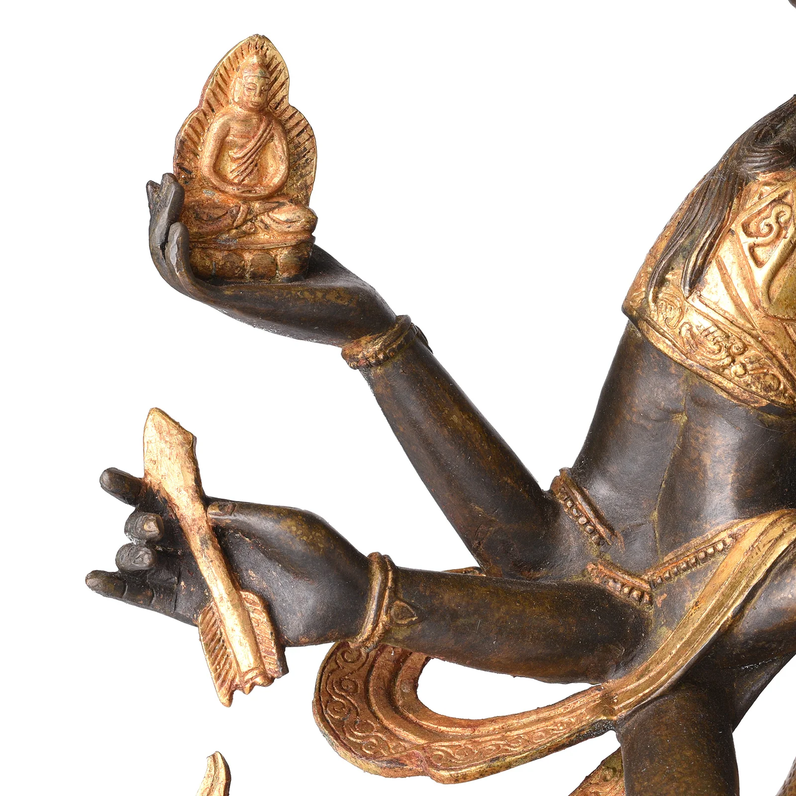 Gilded Statue of Usnisavijaya - Buddha of Longevity - Image 9