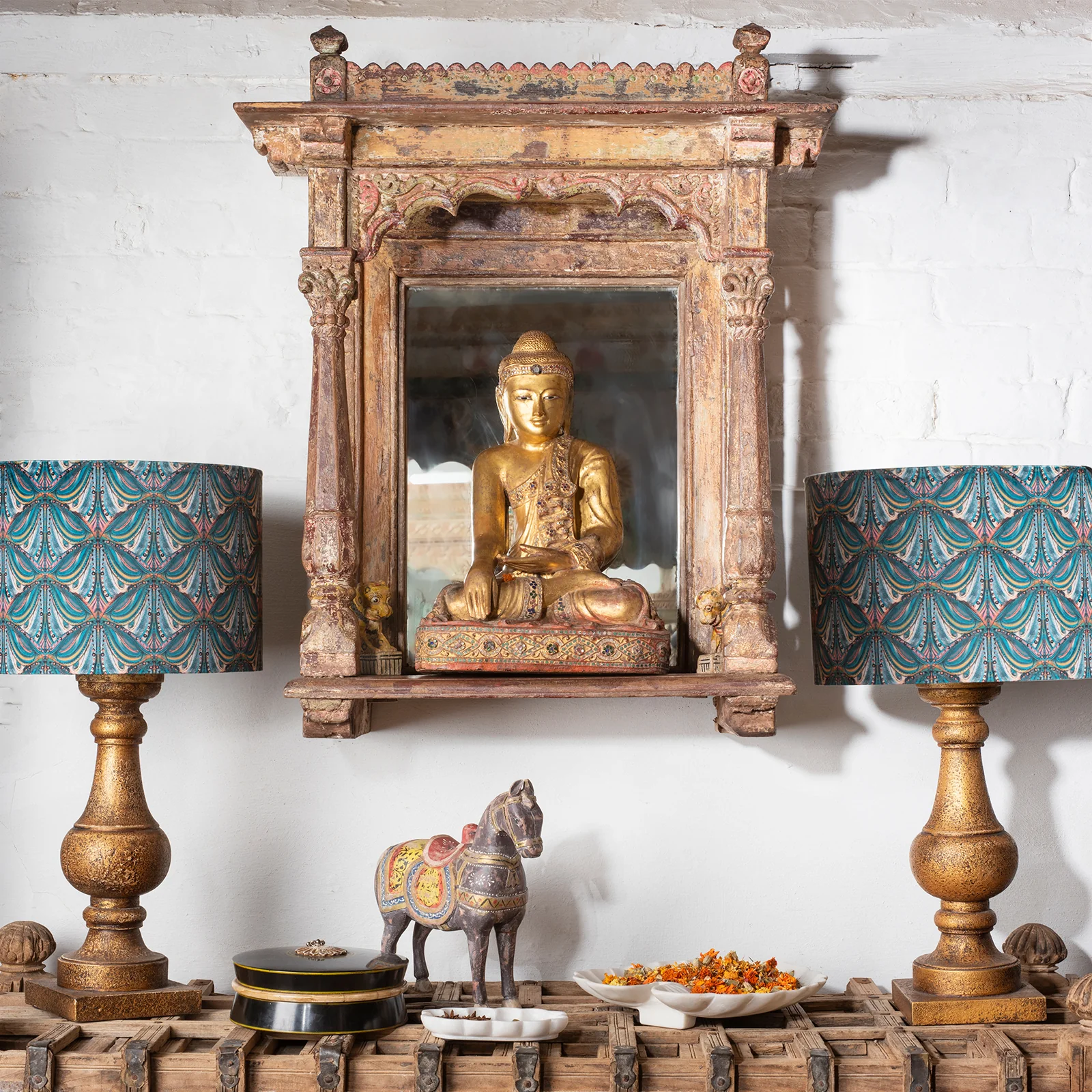 Sitting Gilt Teak Mandalay Buddha - Ca 1910 - Image 2