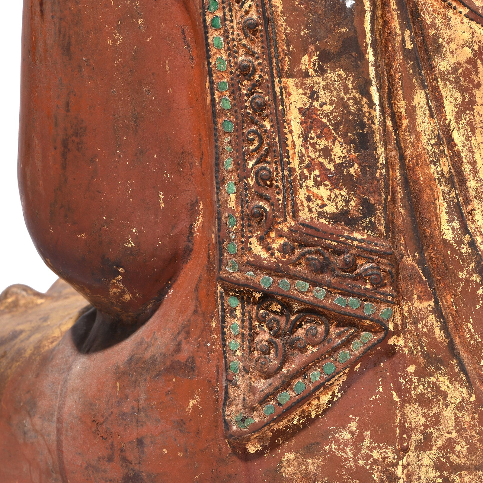 Gilded Teak Burmese Sitting Buddha from Mandalay - 19th Century - Image 7