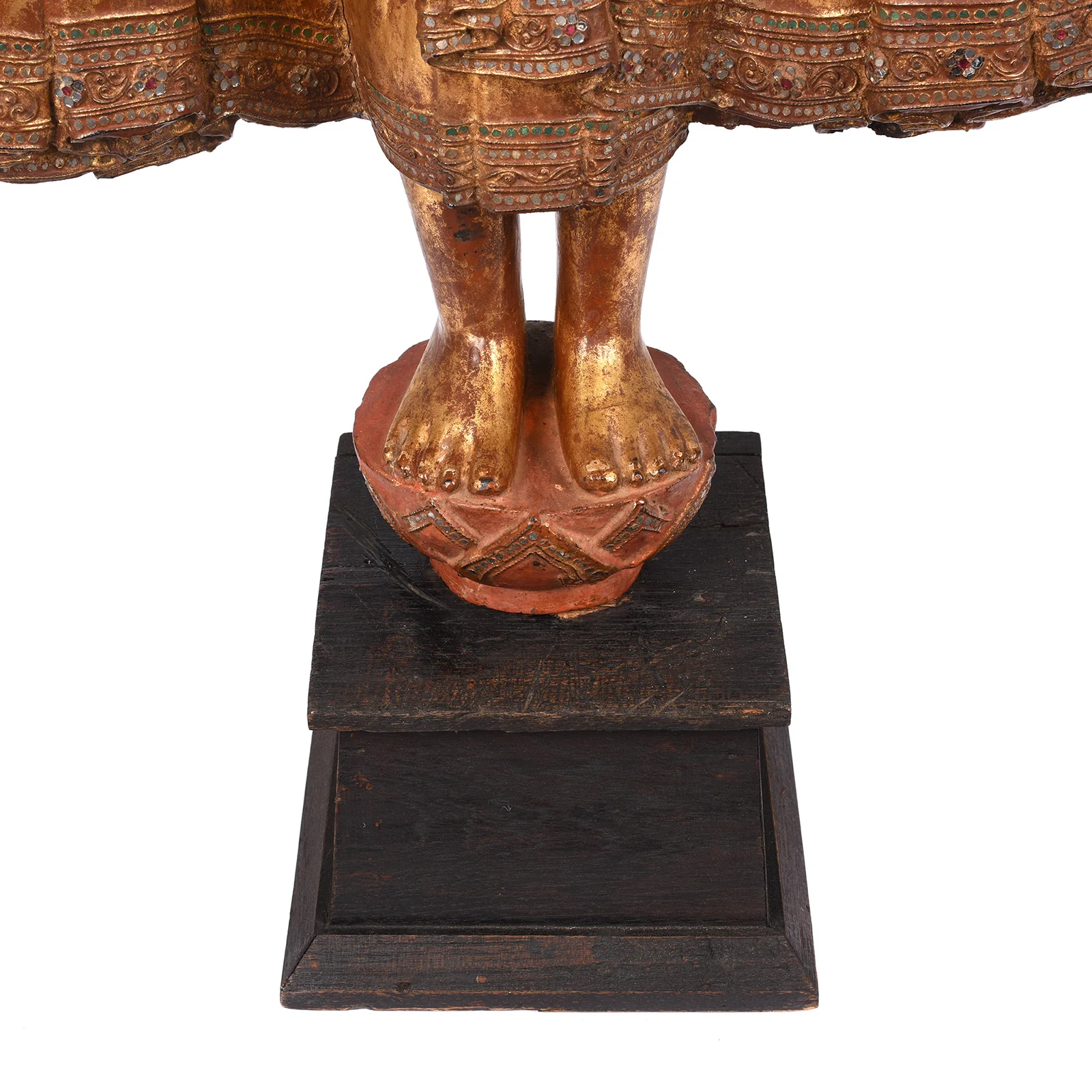 Gilded Teak Burmese Standing Buddha from Mandalay - 19th Century - Image 10