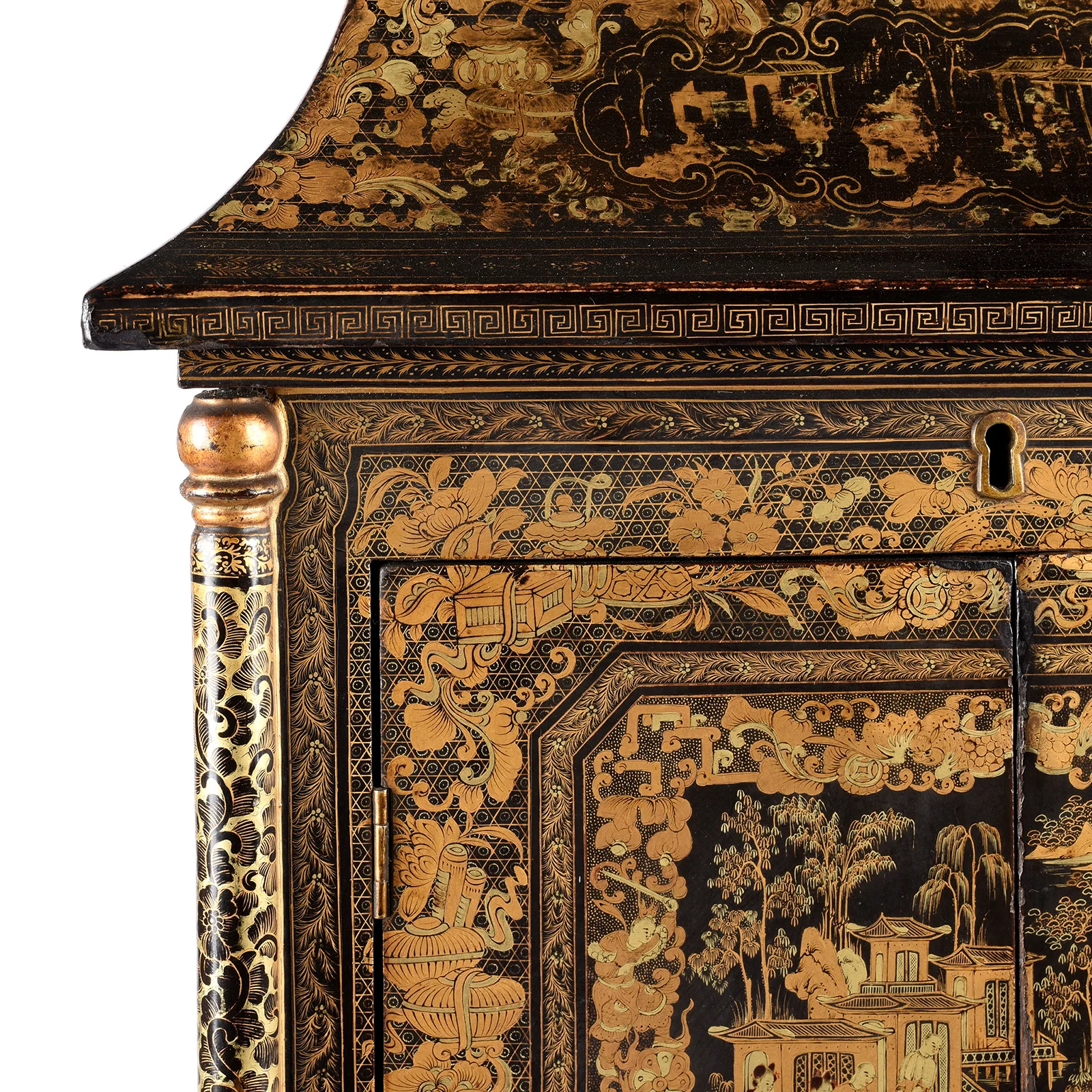 Black Lacquer Canton Export Jewellery Cabinet - Early 19th Century - Image 16