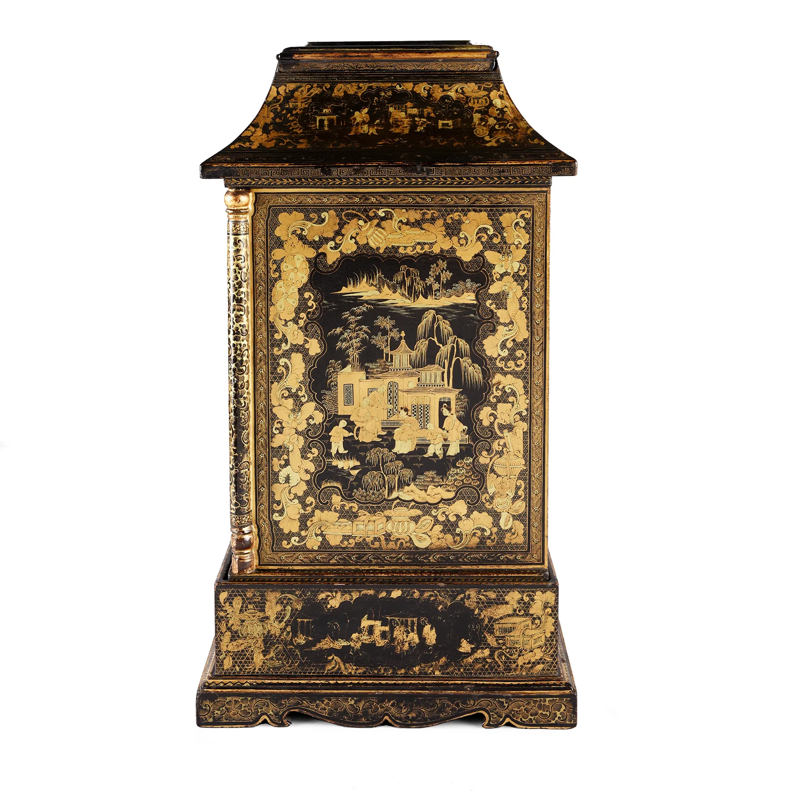 Black Lacquer Canton Export Jewellery Cabinet - Early 19th Century - Image 4