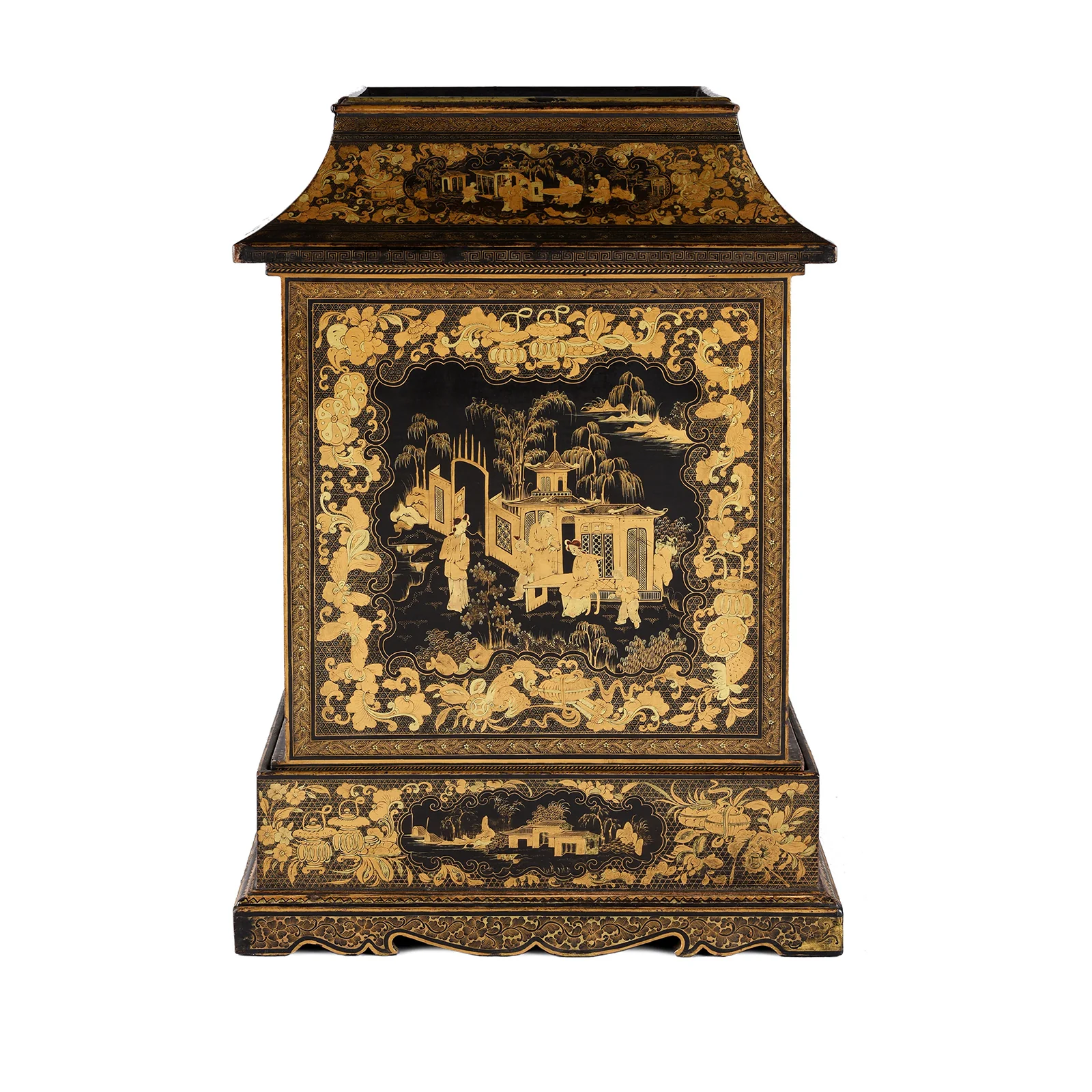 Black Lacquer Canton Export Jewellery Cabinet - Early 19th Century - Image 5