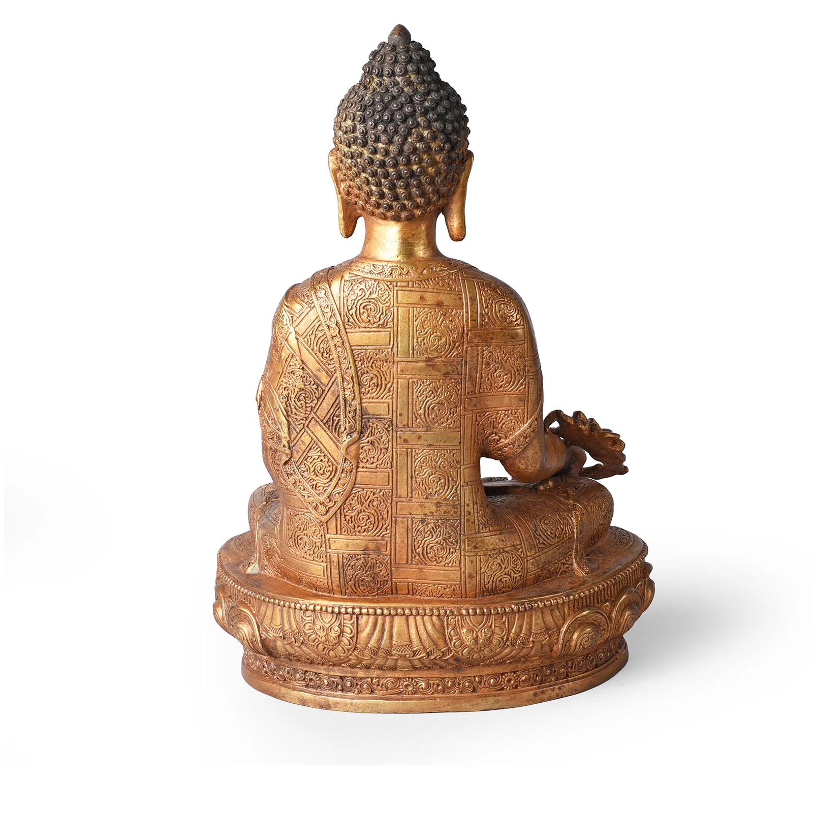 Gilt Brass Buddha - Varada Mudra - Image 7