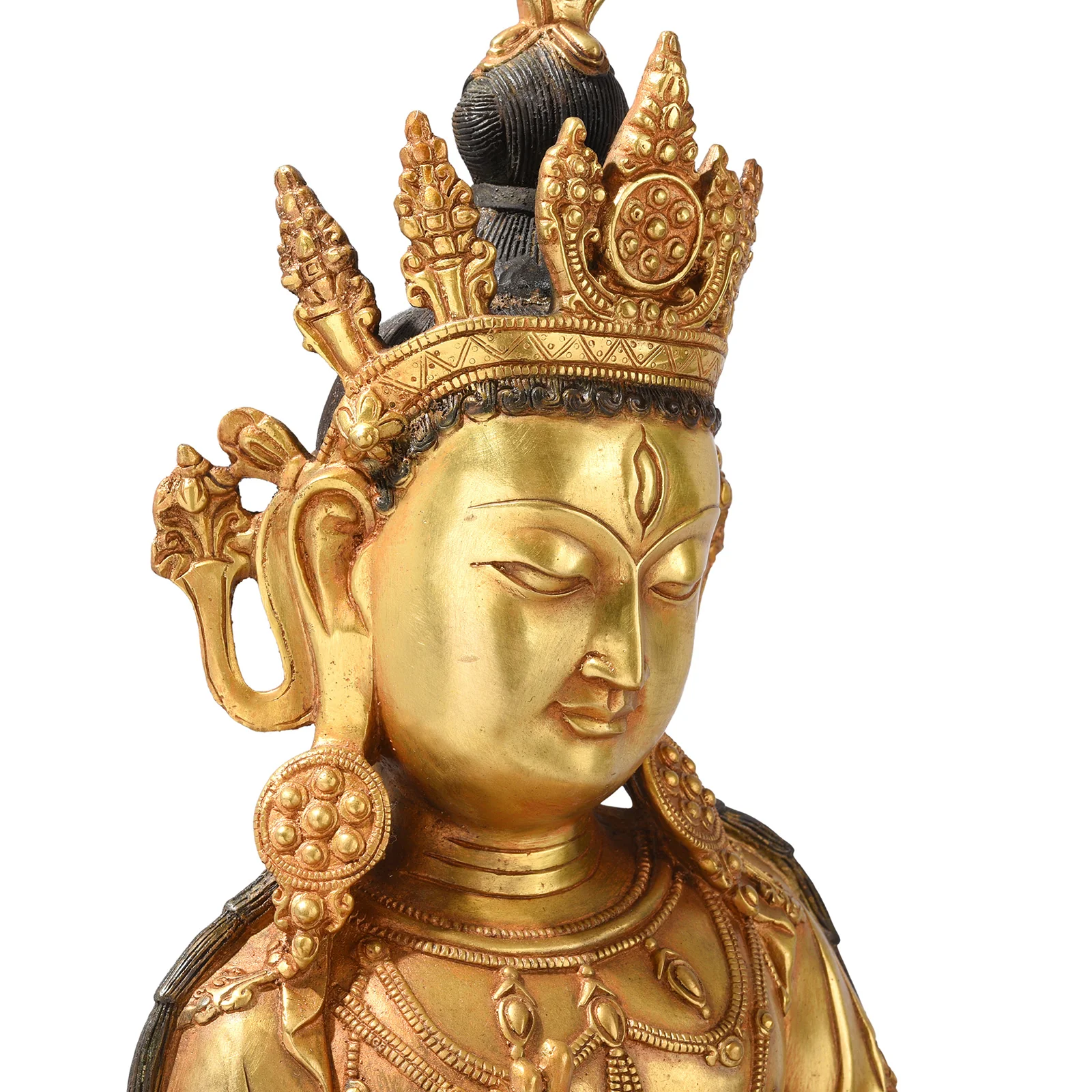 Gilt Brass Statue Of Amitāyus - Image 4