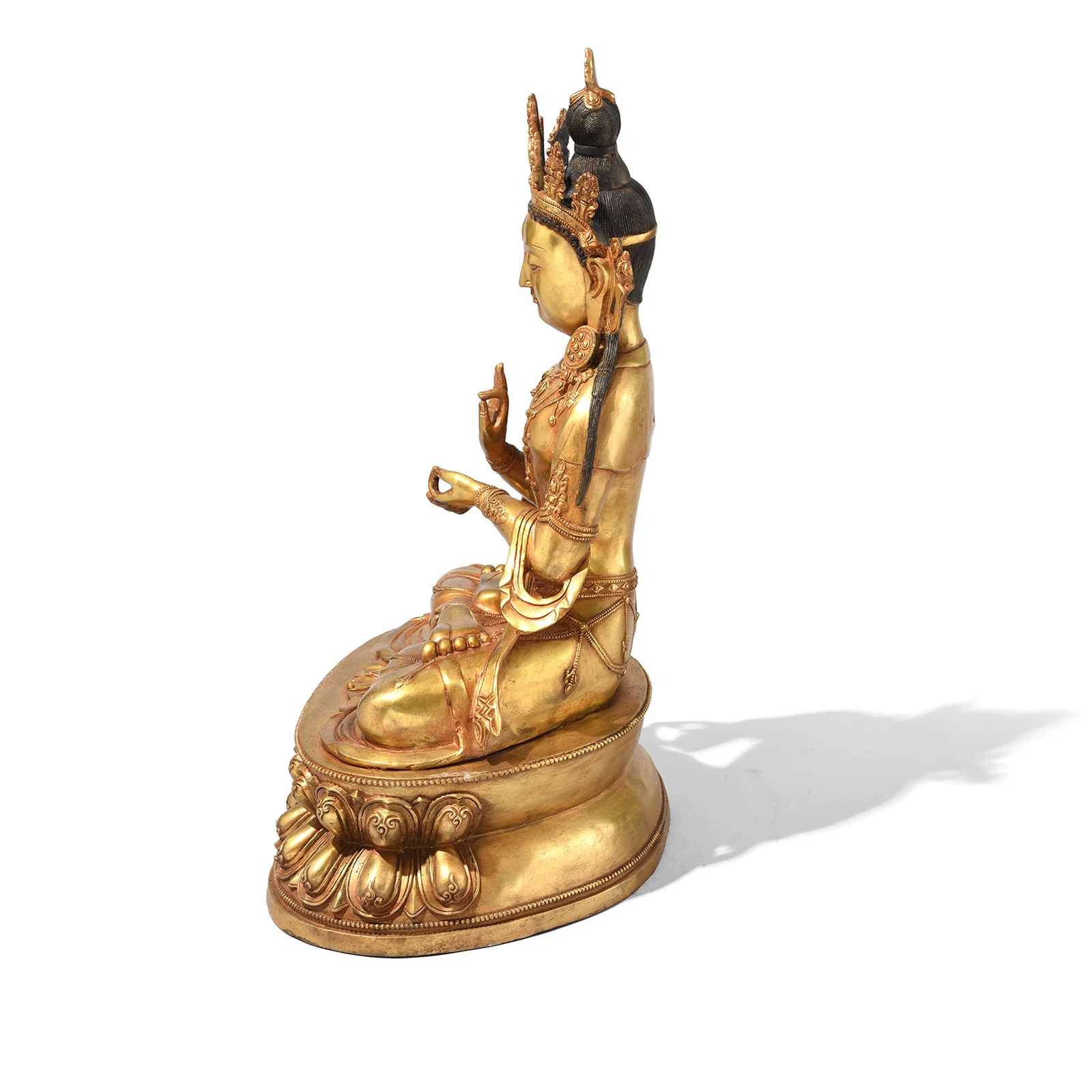 Gilt Brass Statue Of Amitāyus - Image 5
