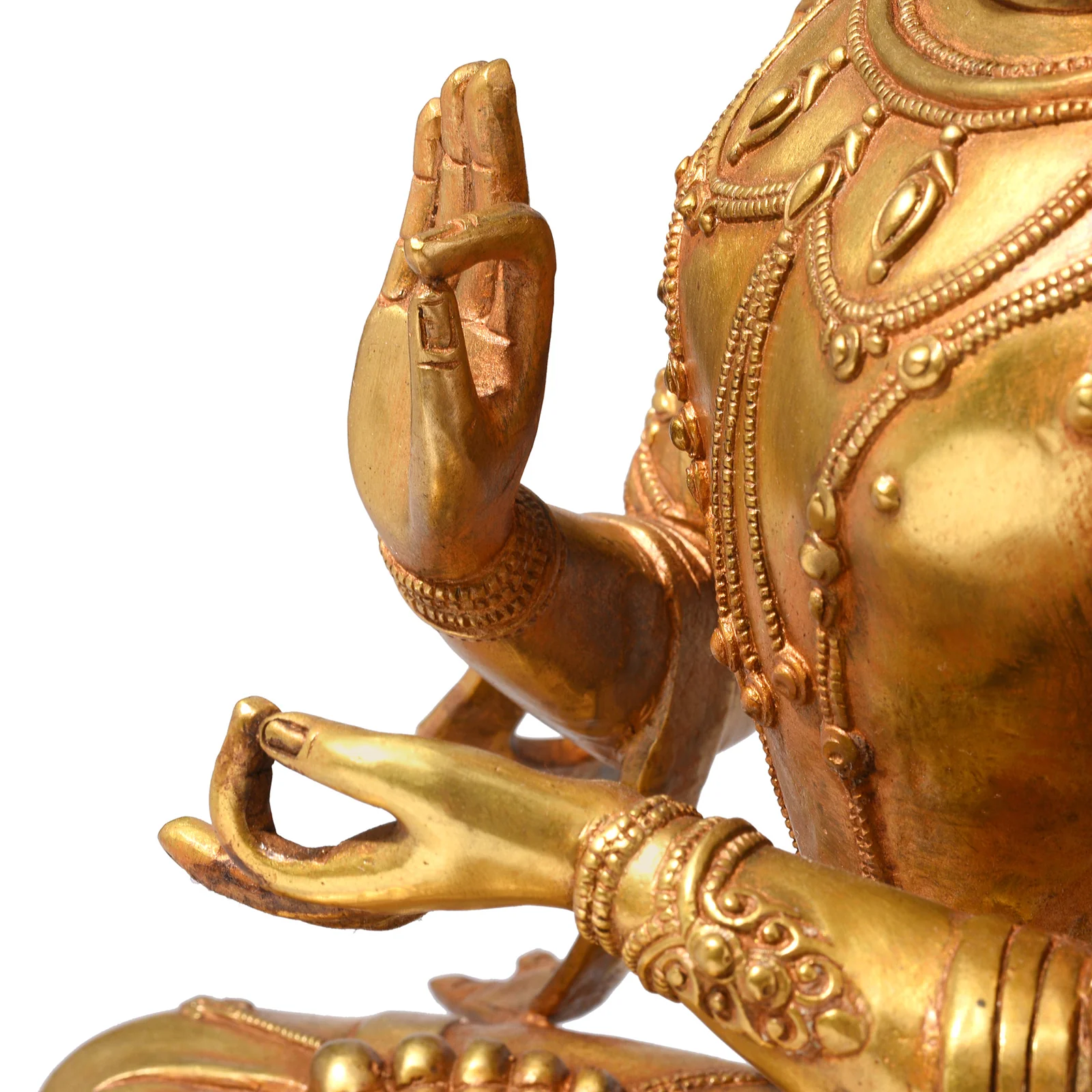 Gilt Brass Statue Of Amitāyus - Image 7