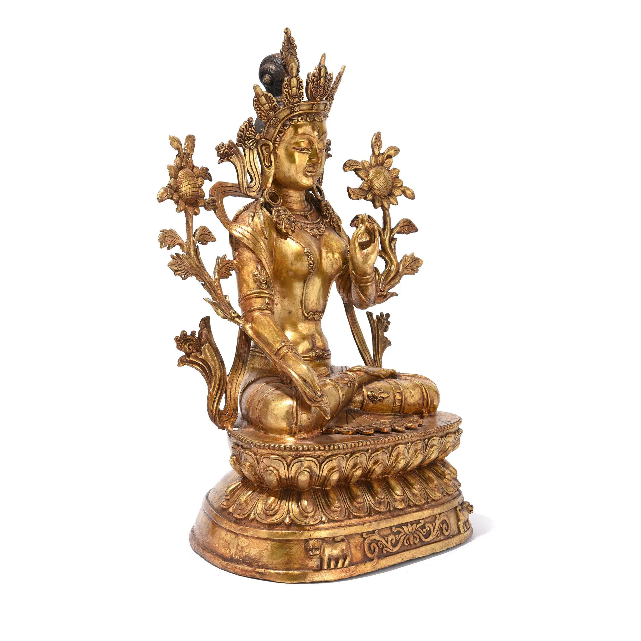 Gilt Bronze Statue Of The Tibetan Goddess Tara - Image 4