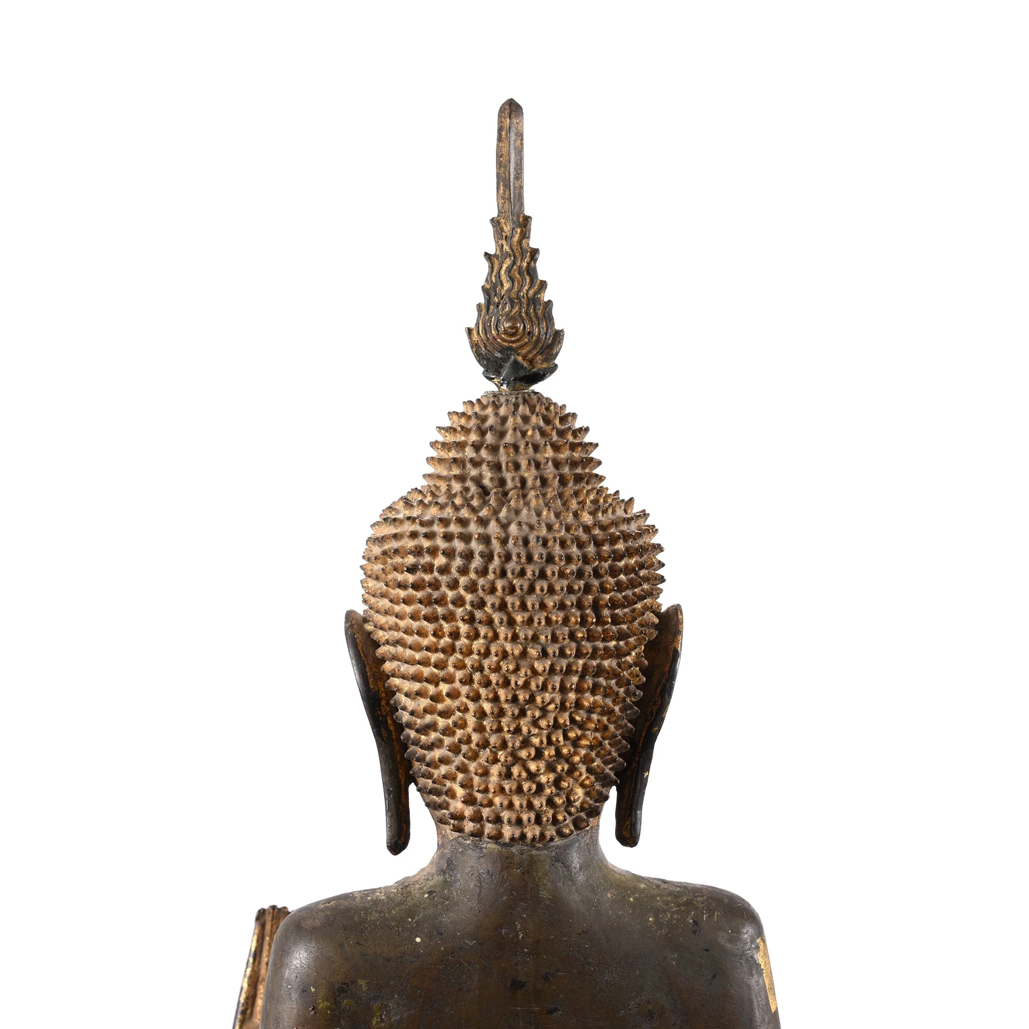 Large Gilt Bronze Thai Standing Ayutthaya Buddha - 18th Century - Image 7