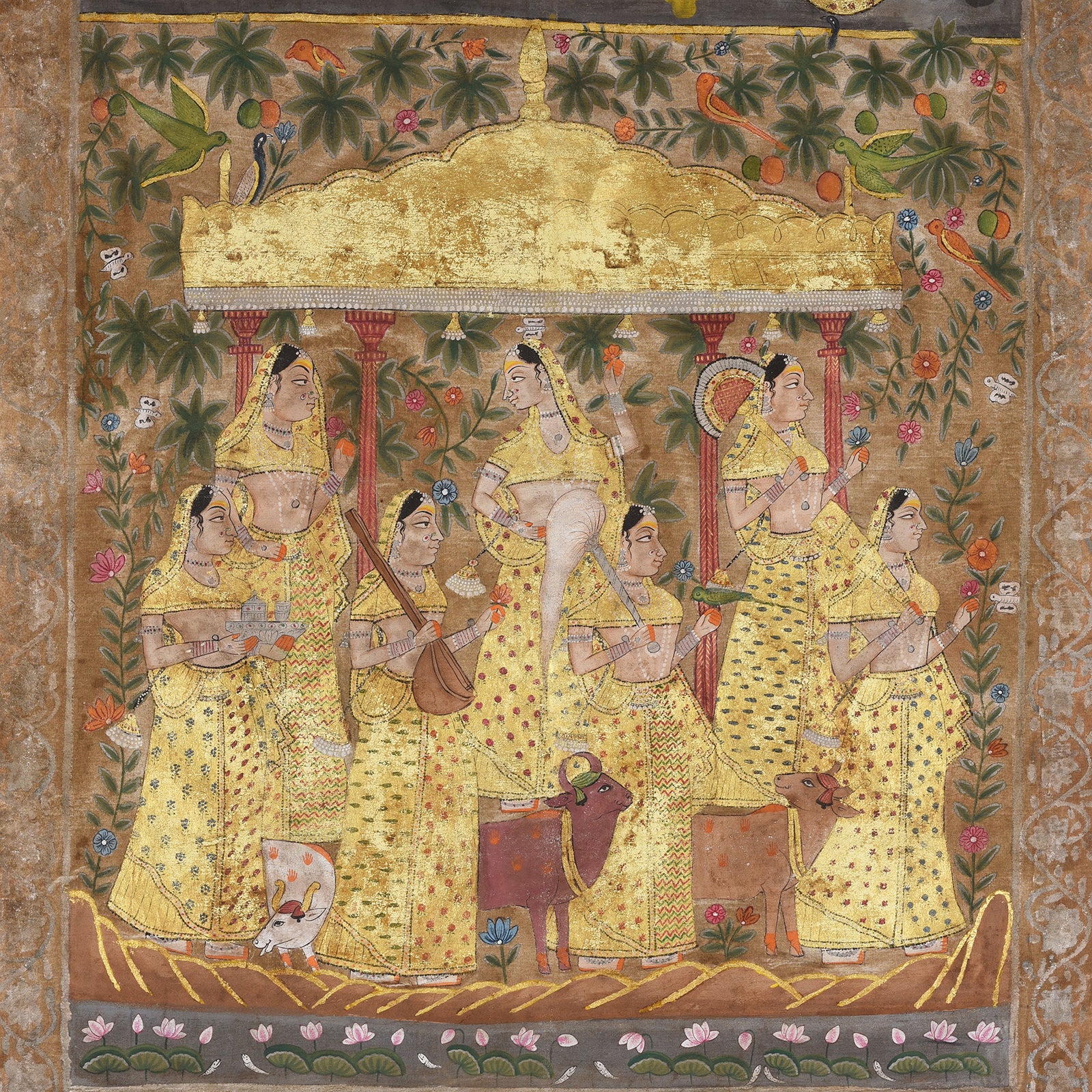 Painted Pichwai From Nathdwara Rajasthan - Ca 1900 - Image 3