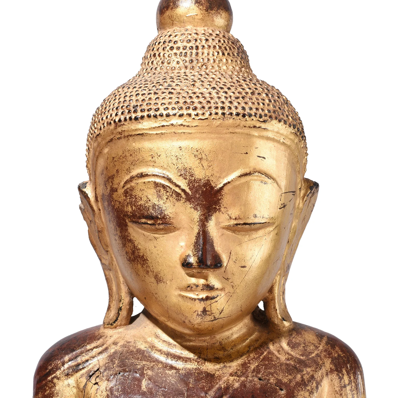 Gilt Teak Burmese Shan Buddha - Early 19th Century - Image 3
