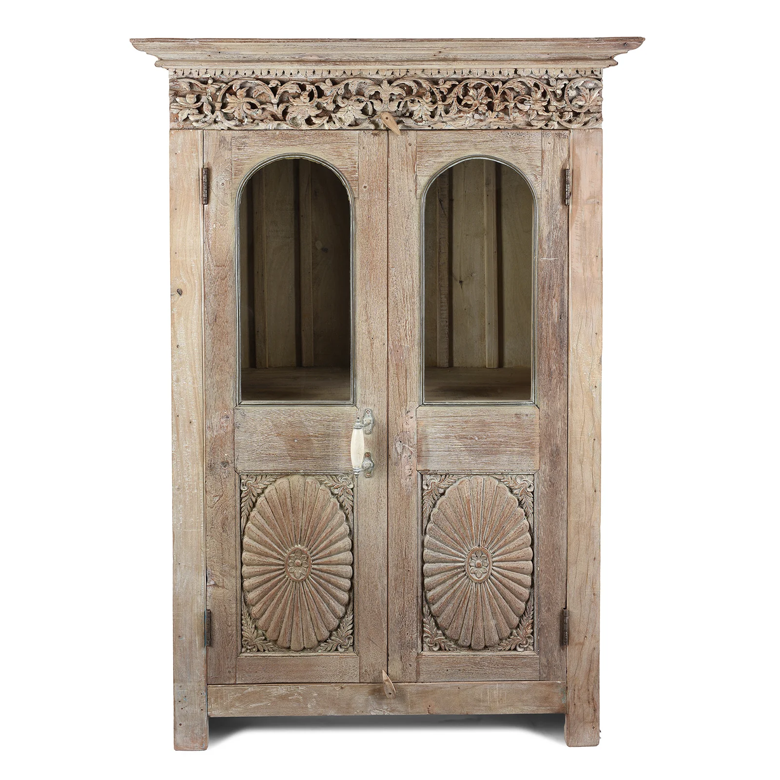 Glazed Cabinet Made From Reclaimed Teak