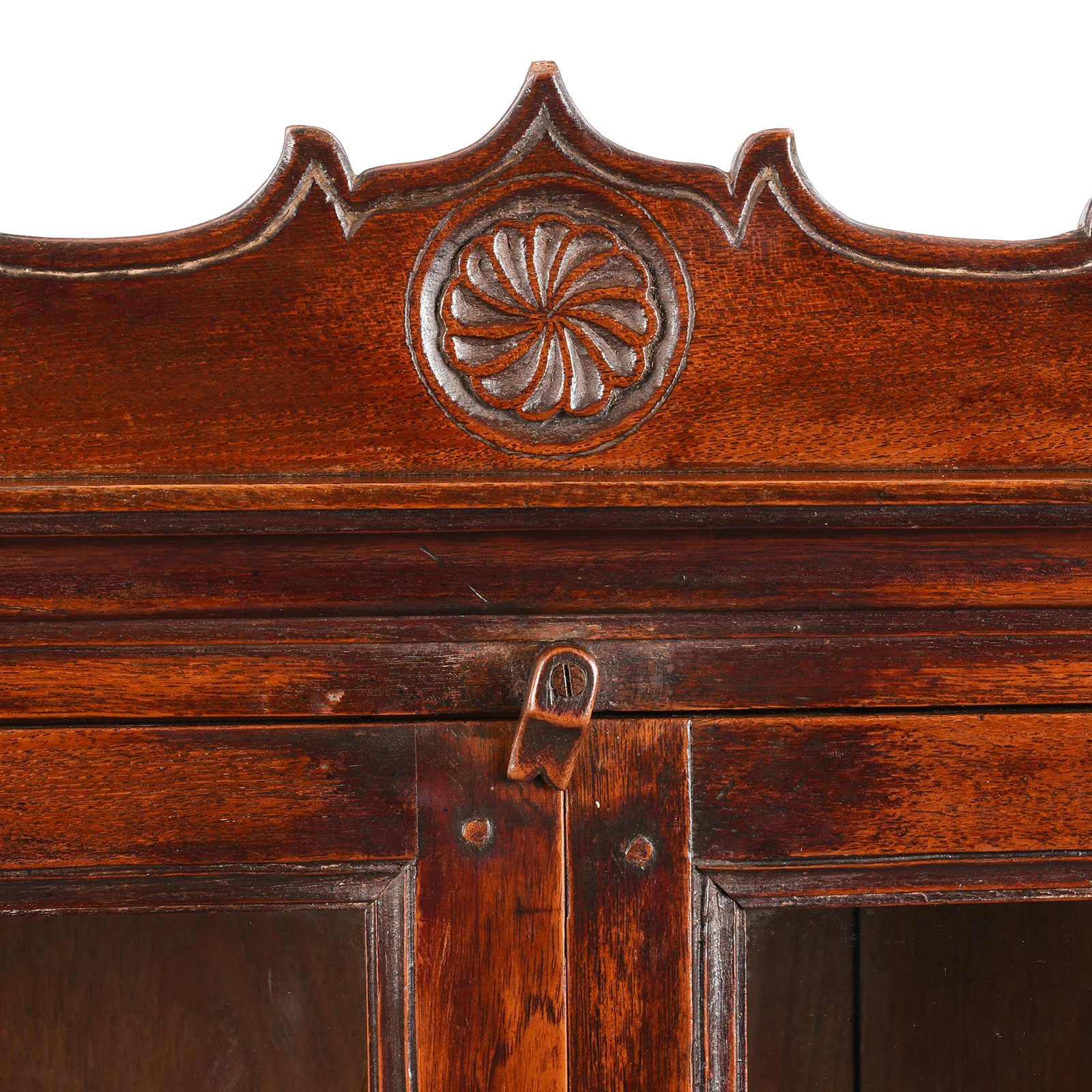 Glazed Teak Anglo Indian Book Cabinet - Ca 1910 - Image 3
