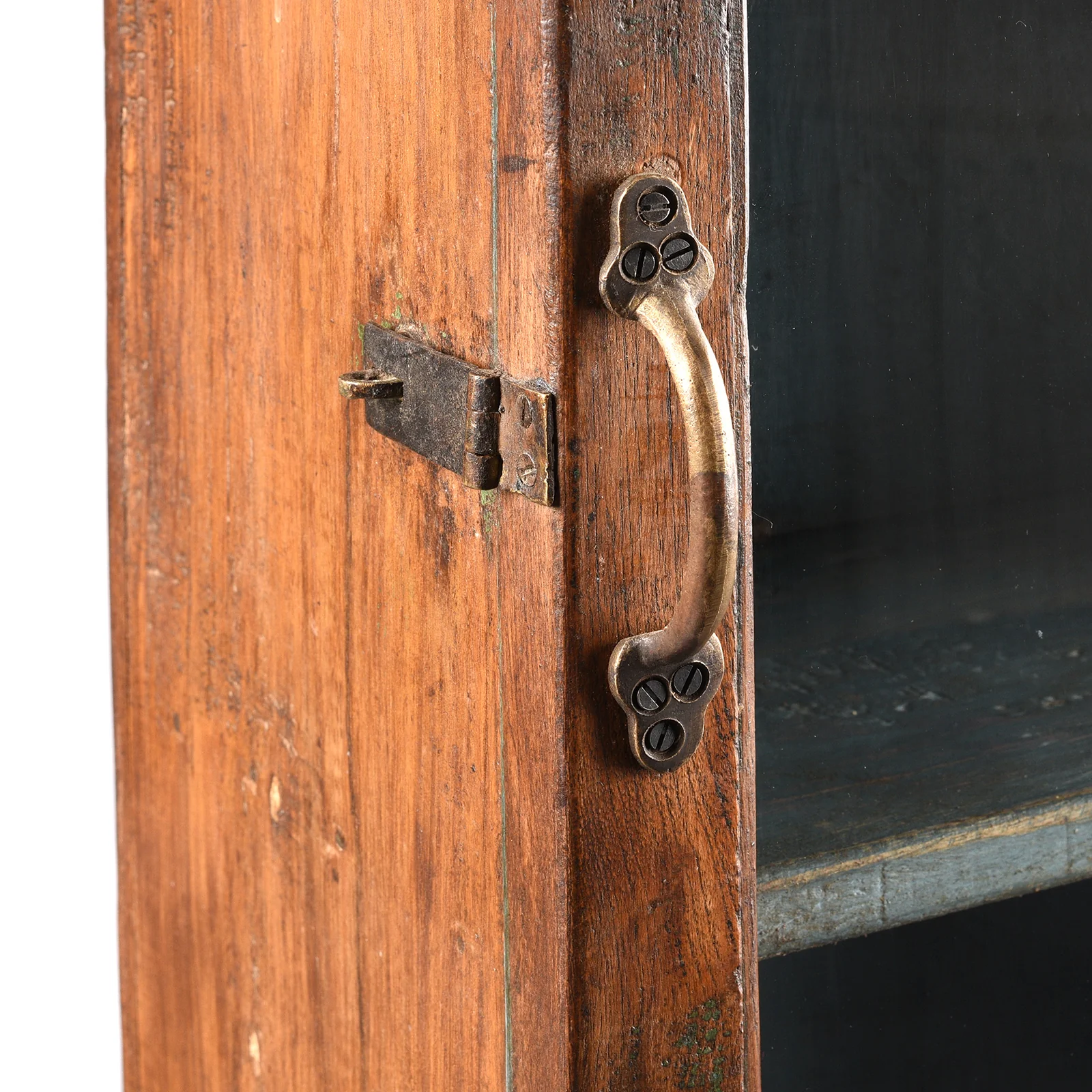Glazed Teak Wall Cabinet From Gujarat - Ca 1930 - Image 5